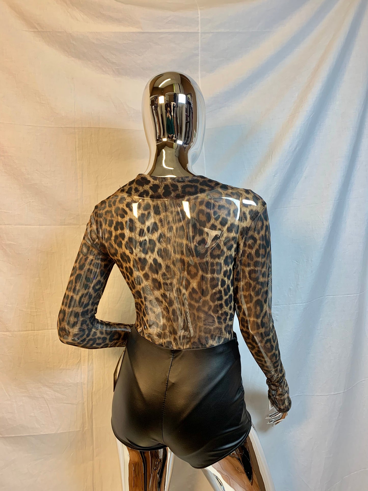 PRIMAVERA 2024 | Body leopardato trasparente con scollo V