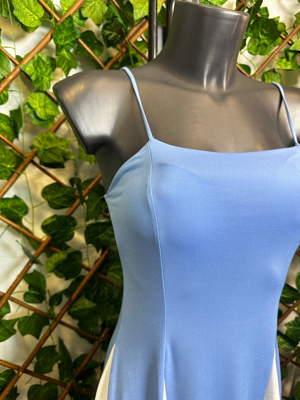 Vestito lungo elasticizzato a due colori