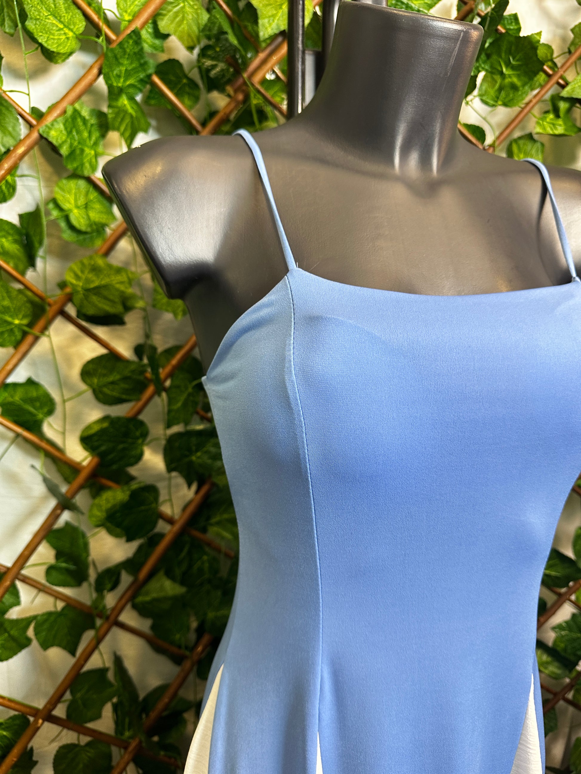 Vestito lungo elasticizzato a due colori - BERLY MODA 