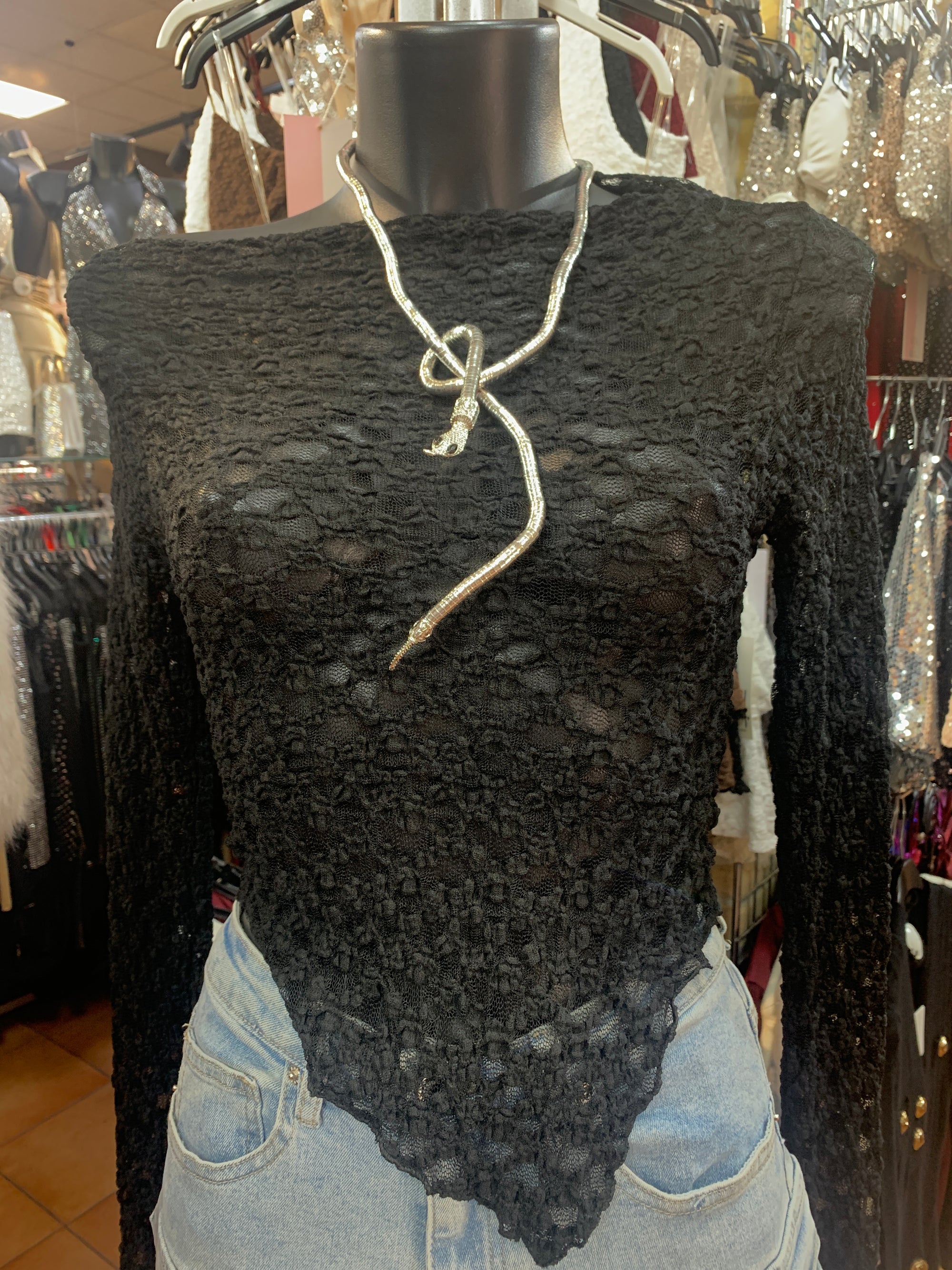 Top asimmetrico in crepe