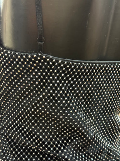 Mini-abito in rete metallica con strass – DISCOTECA ETERNA 💎✨