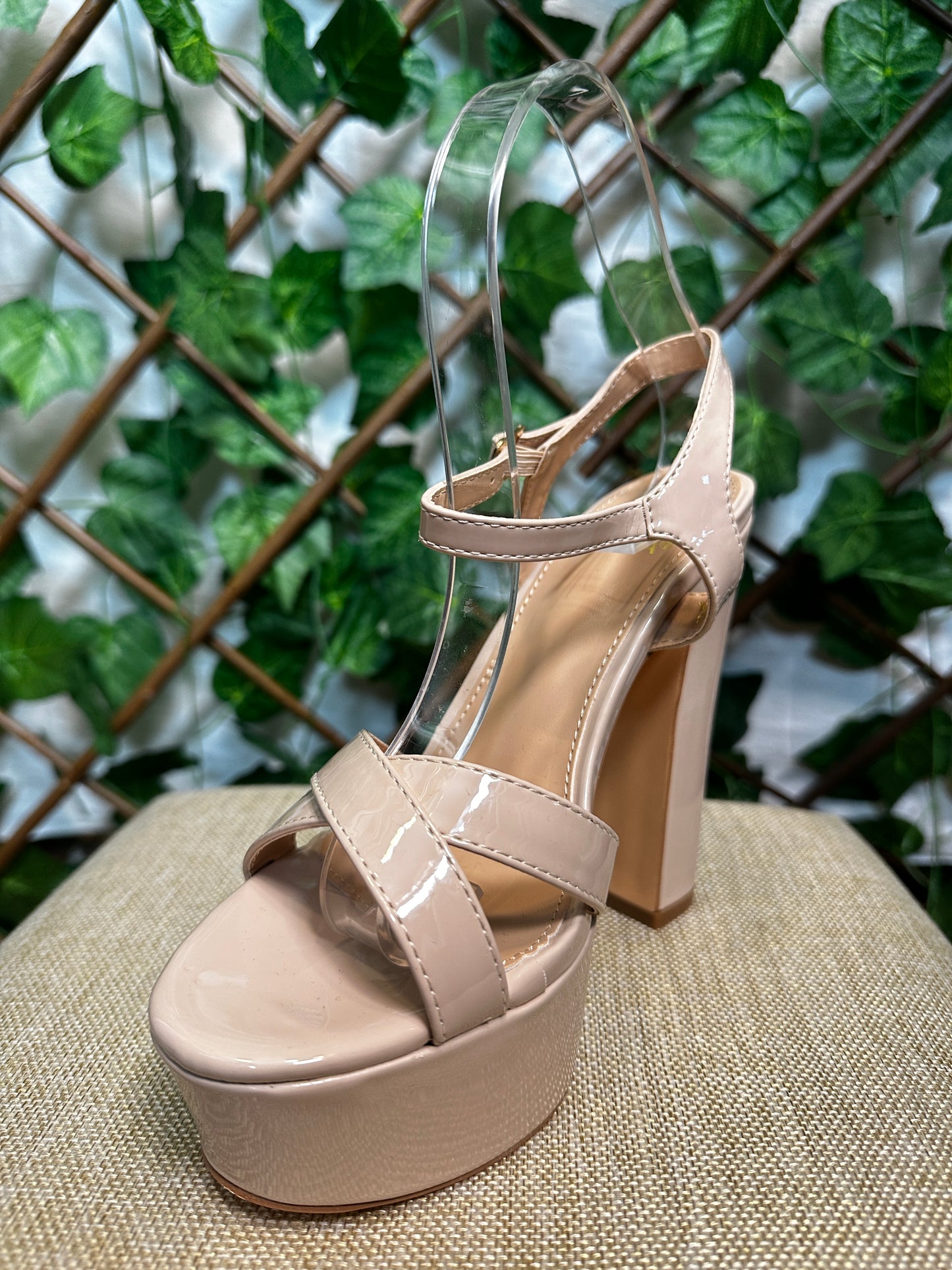 High polished block heels (9.5 inch heel)