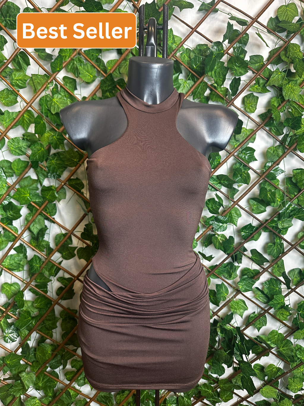 Vestito corto con cut-out sul lato | taglia unica