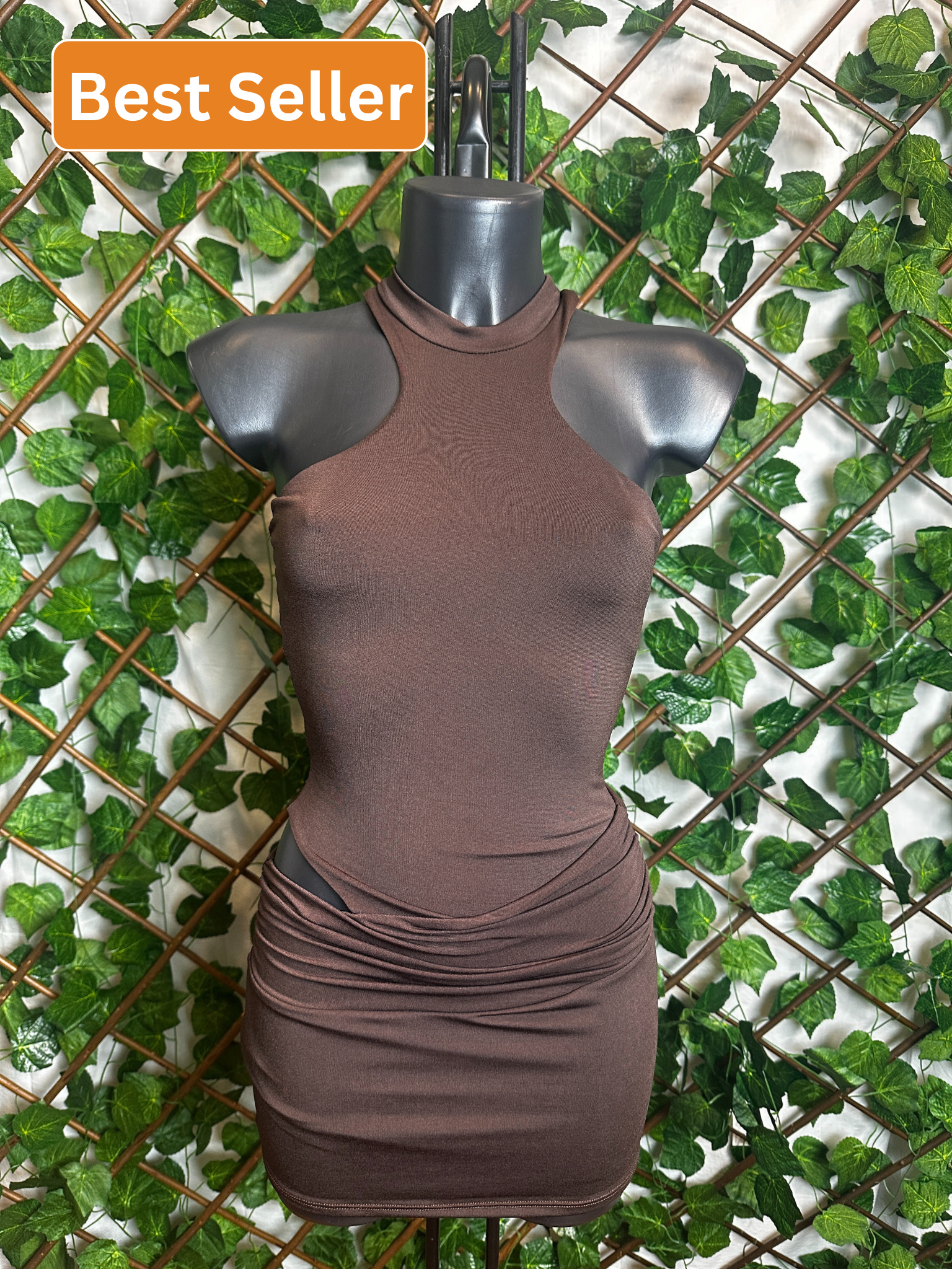 Vestito corto con cut-out sul lato | taglia unica