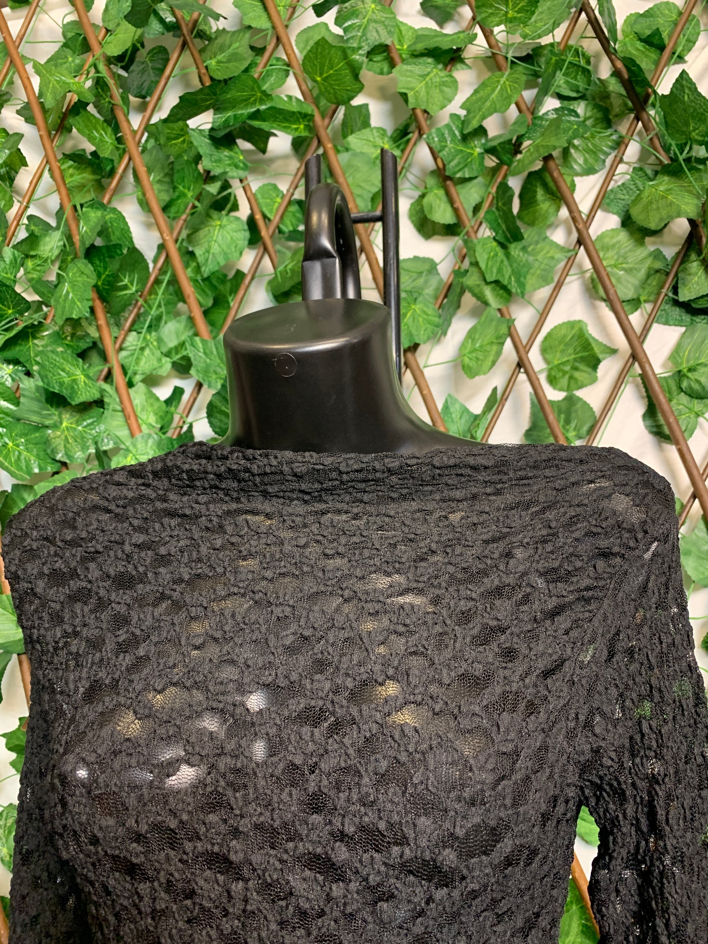 Transparent crepe top