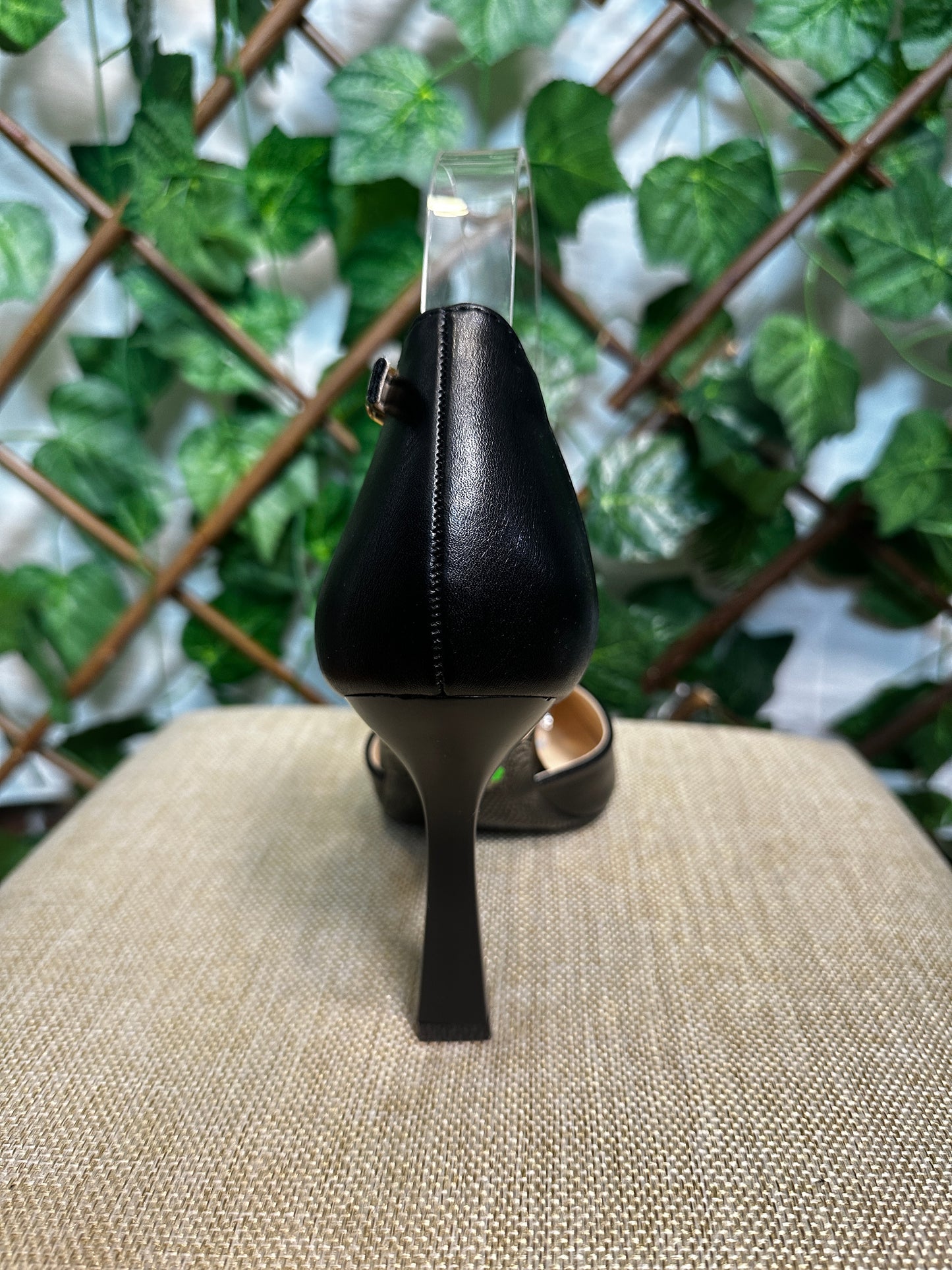 Matte heels with strap (4.5 inch heel)