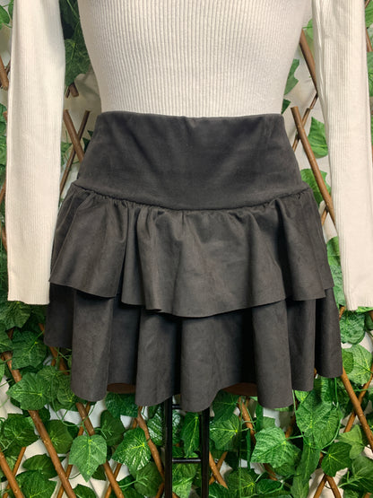 Gonna a balze scamosciata