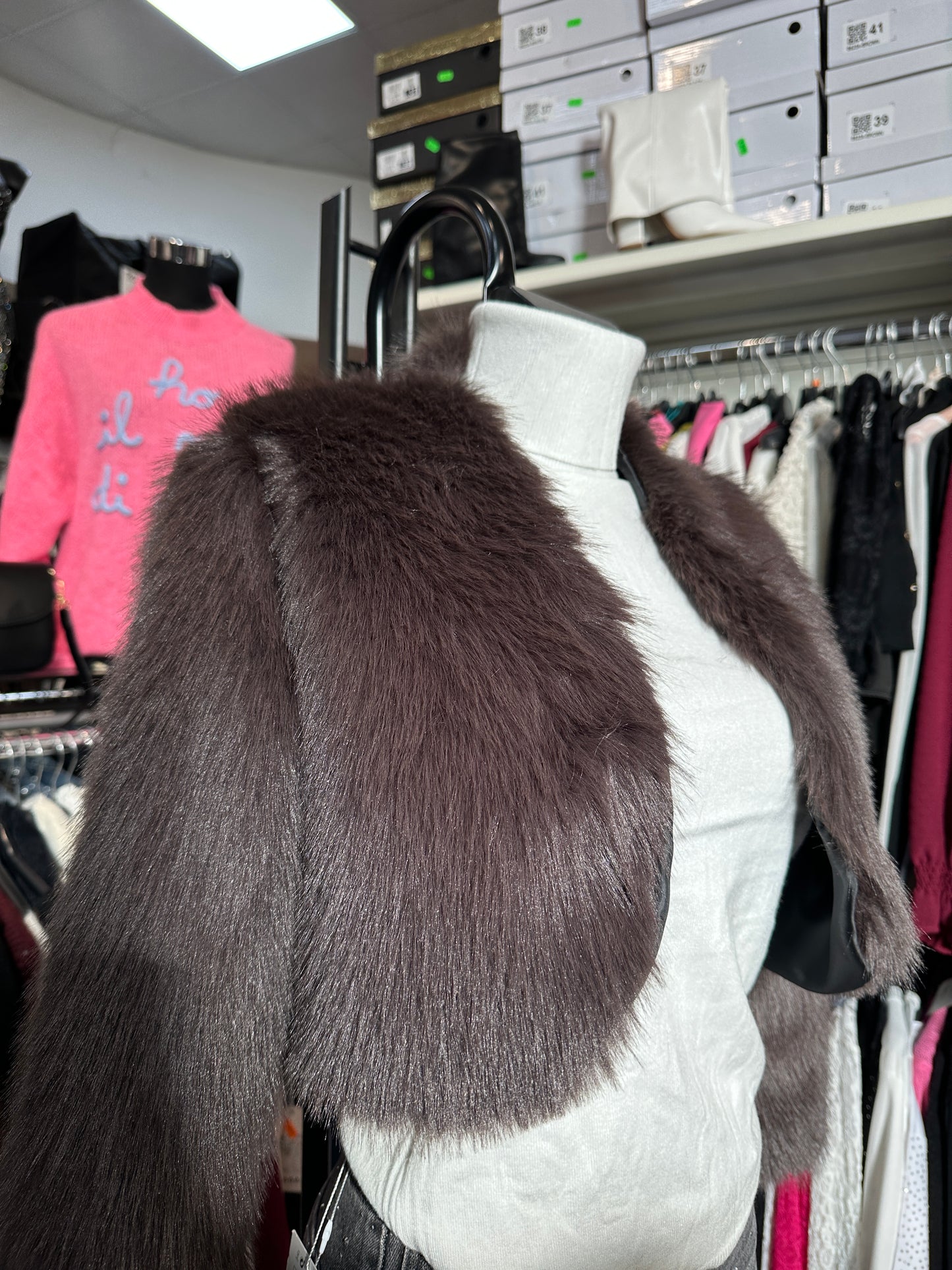 Bolero in pelliccia ecologica corto – LUXURY FATALE 👑🔥