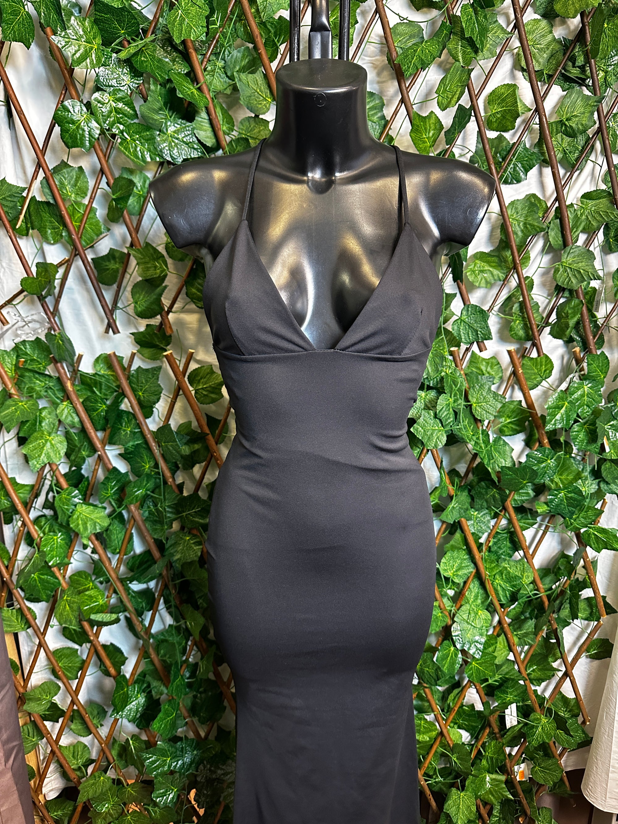 Vestito con farfalle dorate sulla schiena e scollatura profonda | taglia unica