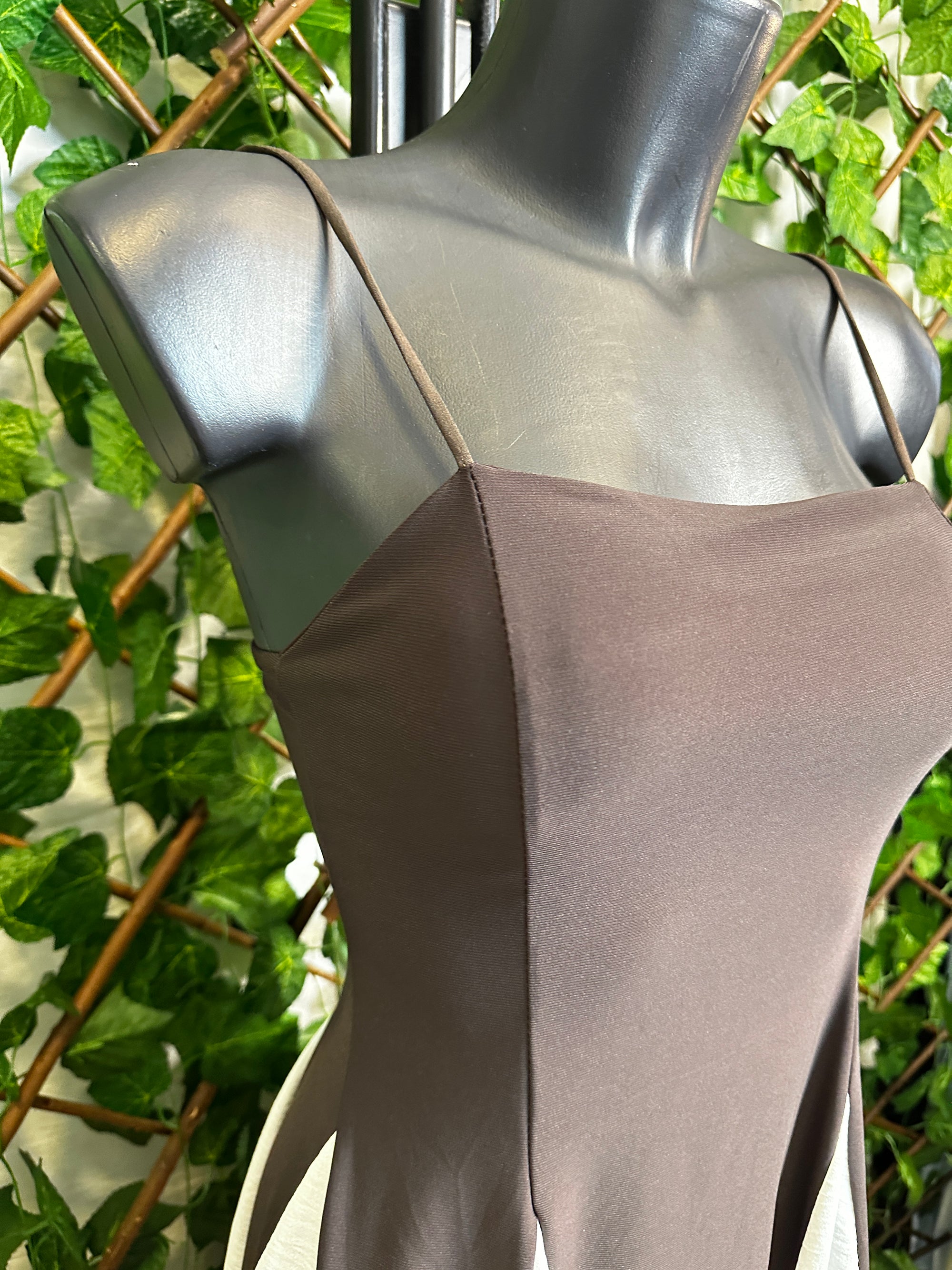 Vestito corto elasticizzato a due colori