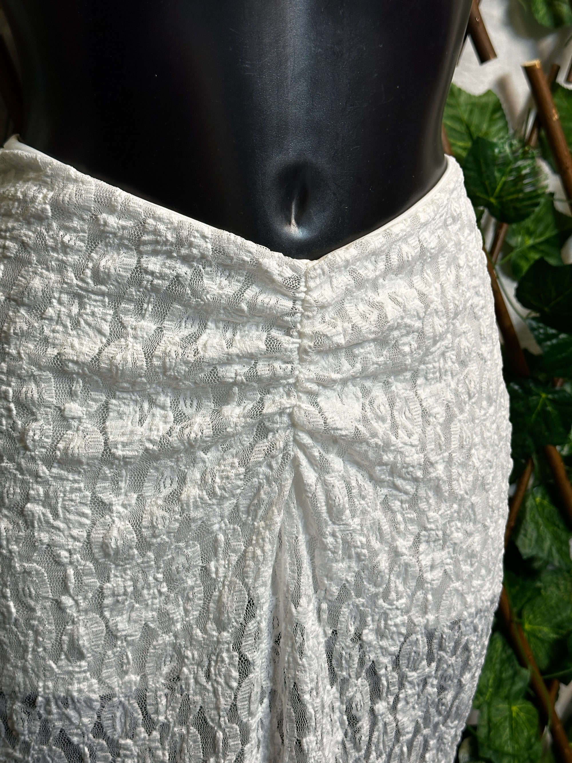 Modello crepe: completo top a fascia e gonna lunga | taglia unica