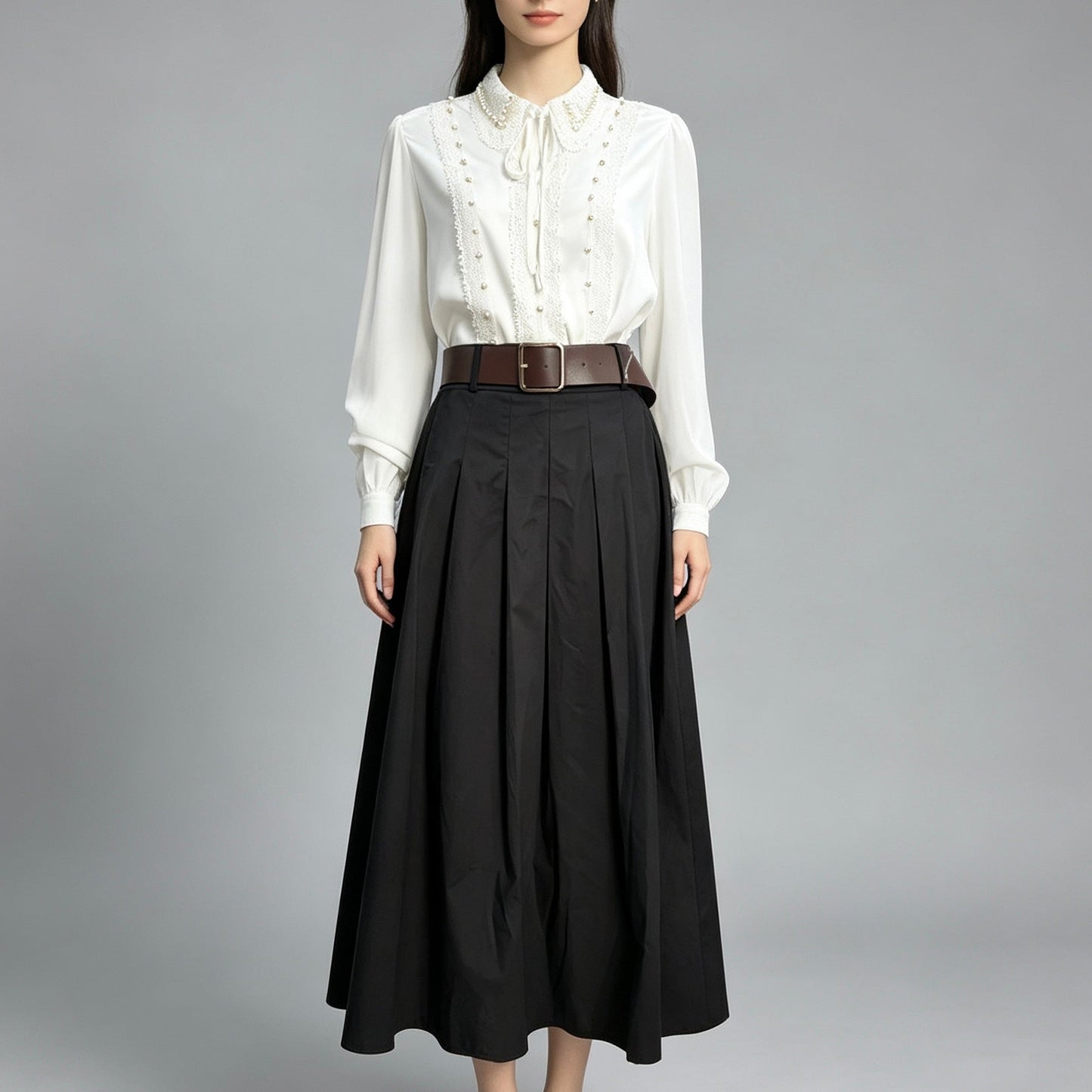 gonna lunga con cintura - BERLY MODA 