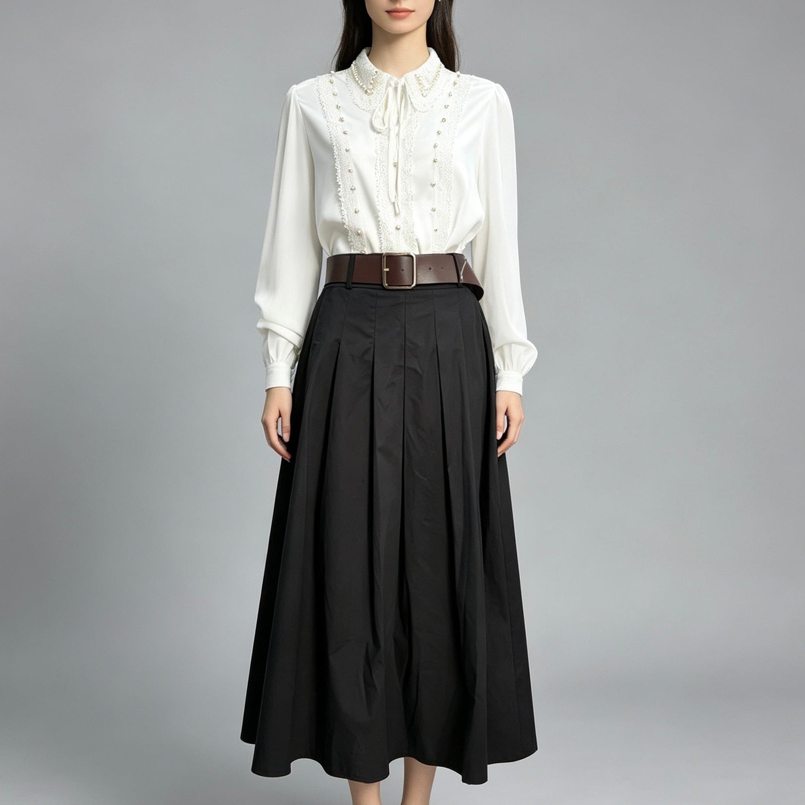 gonna lunga con cintura - BERLY MODA 