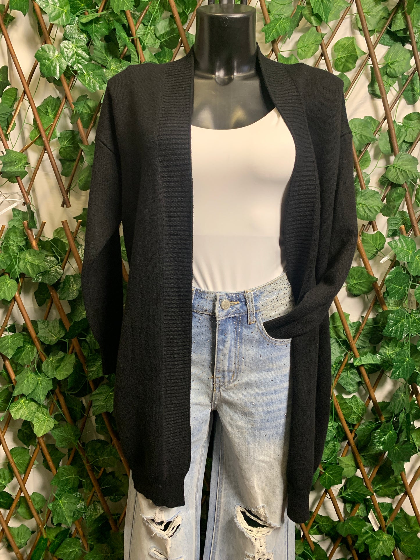 Cardigan lunga senza tasca