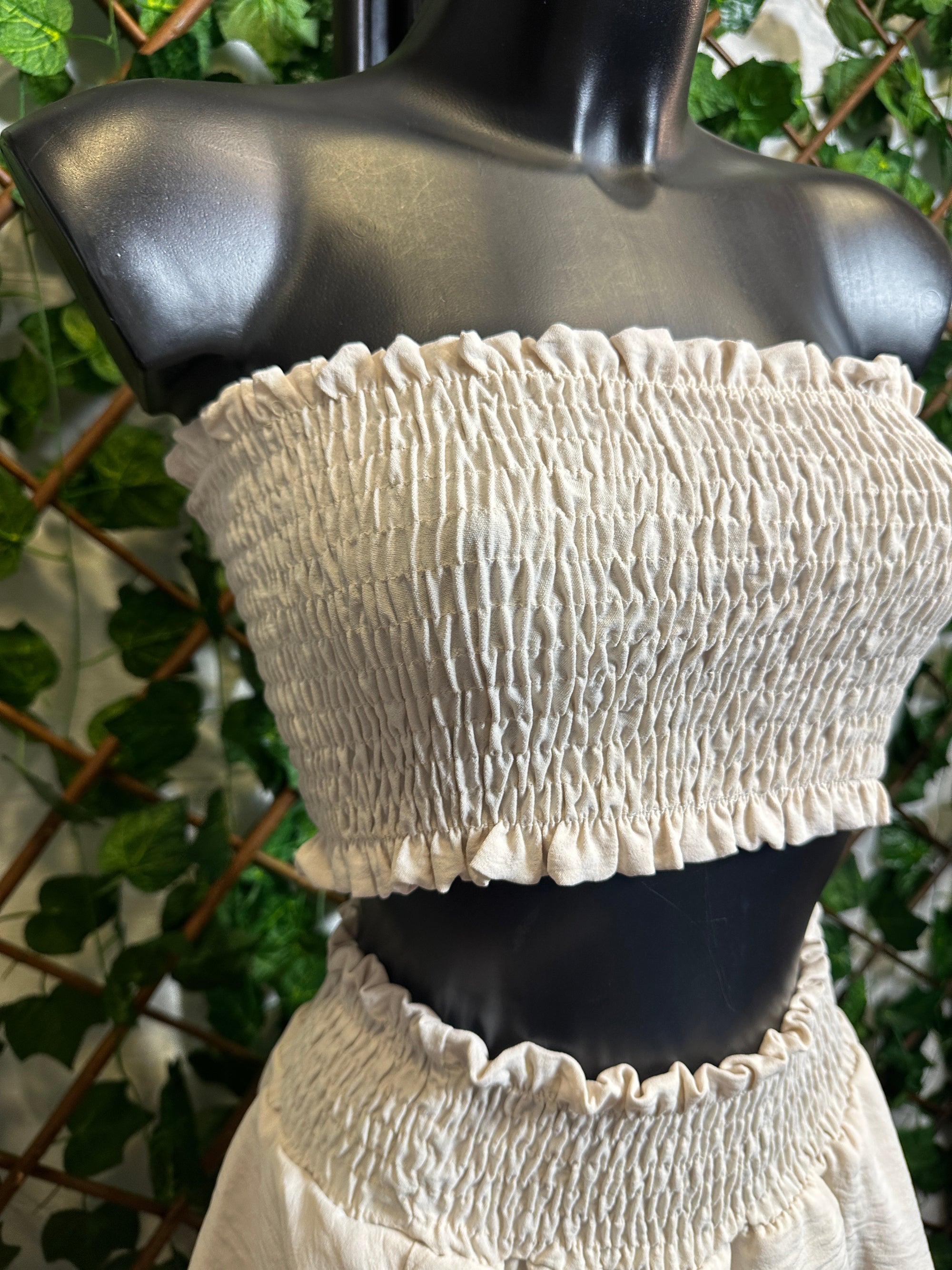 Completo top e gonna elasticizzato (senza pantaloncini) | taglia unica