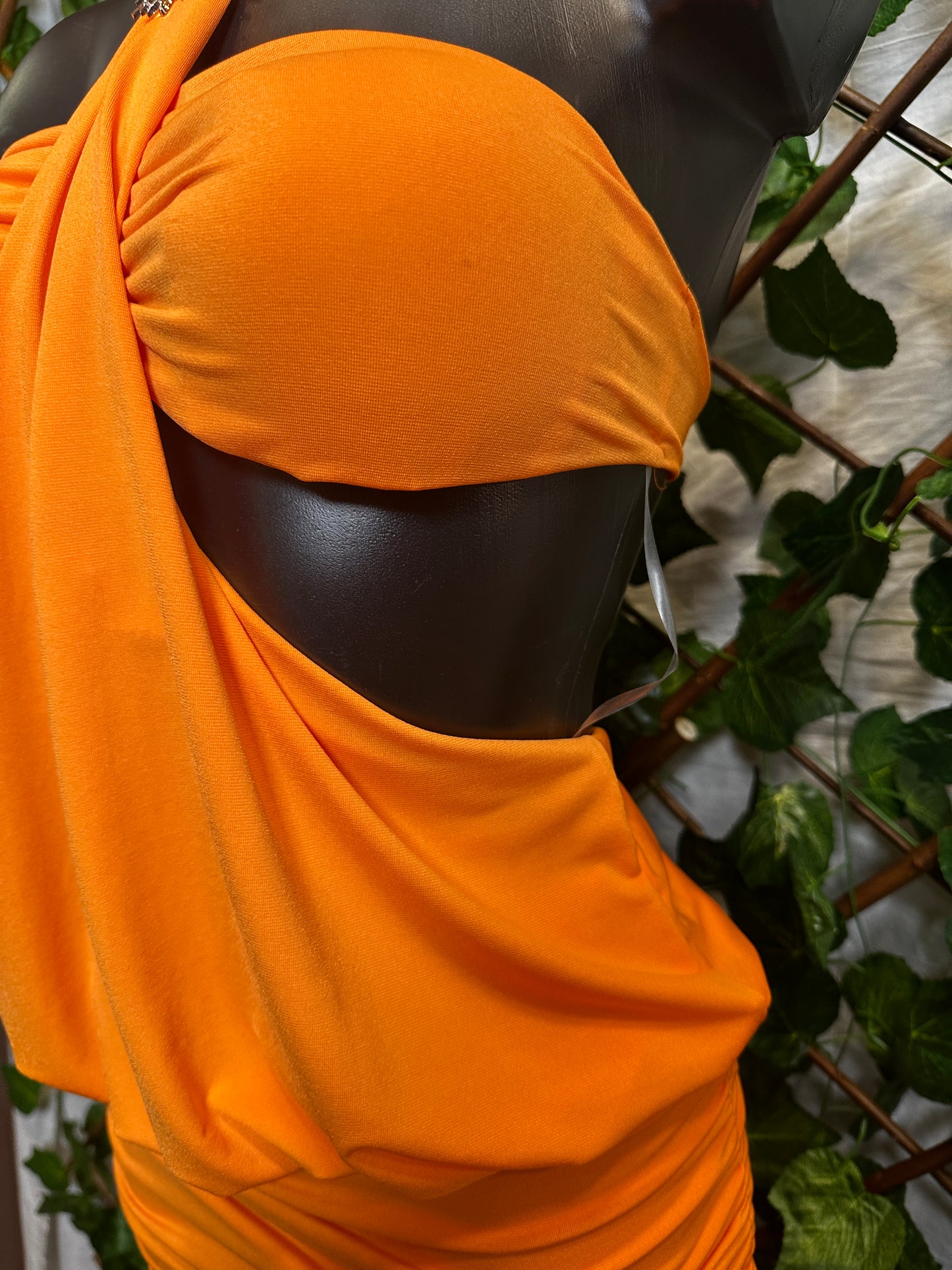 Summer dress with golden sun detail and open back | one size