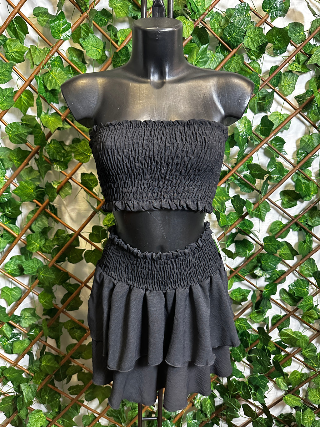 Completo top e gonna elasticizzato (senza pantaloncini) | taglia unica