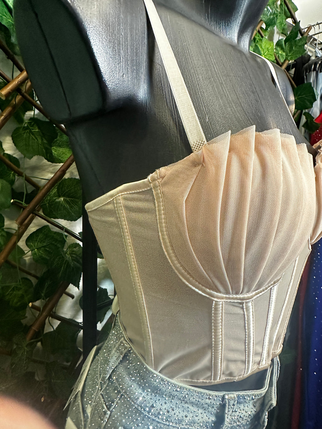 Top corpetto steccato
