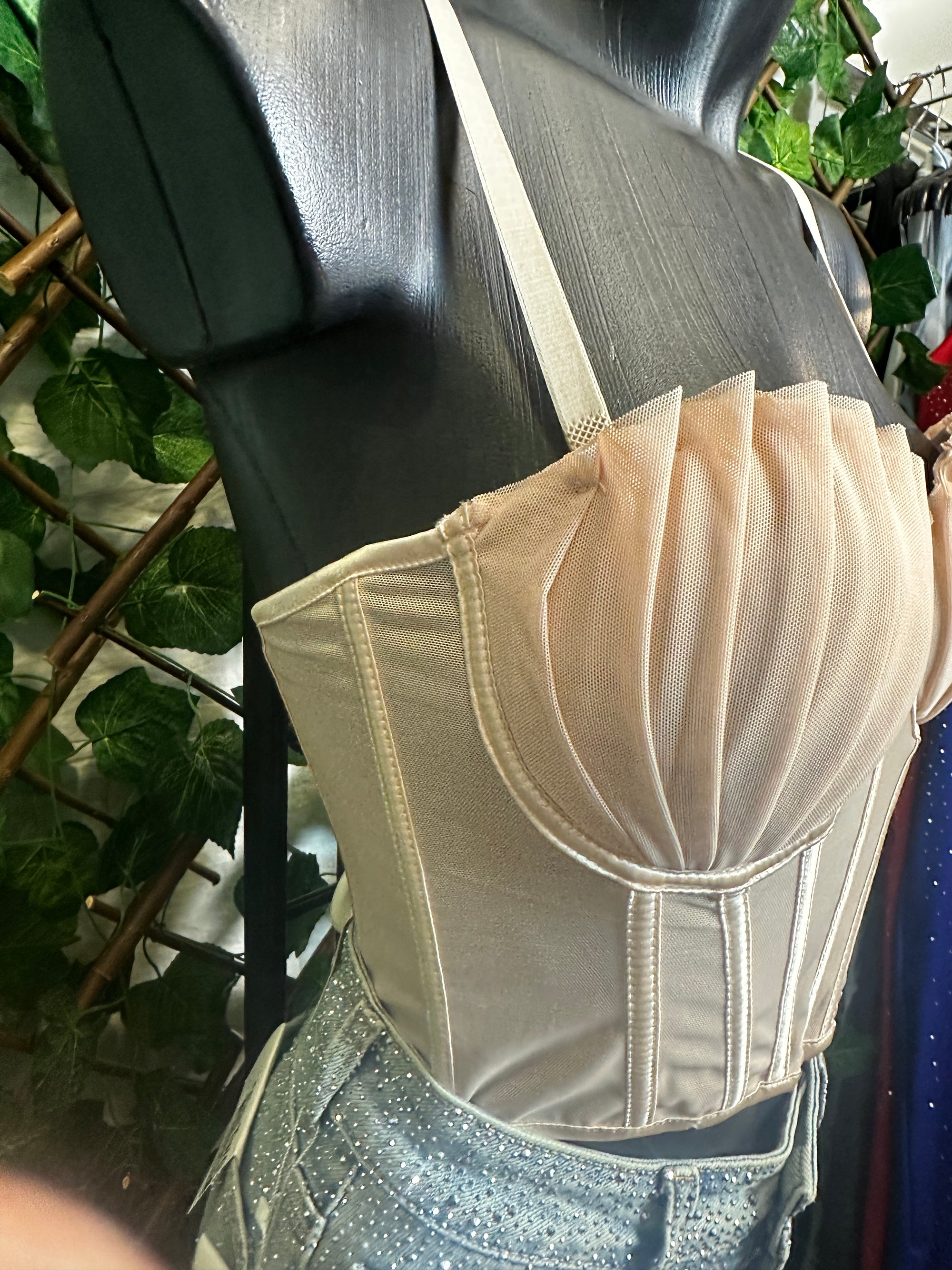 Top corpetto steccato