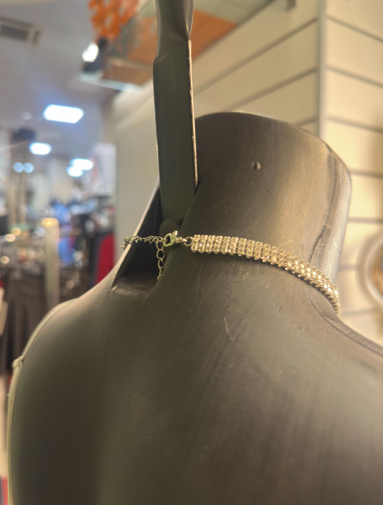 Choker with rhinestones