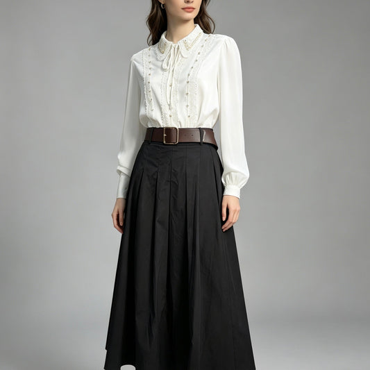 gonna lunga con cintura - BERLY MODA 