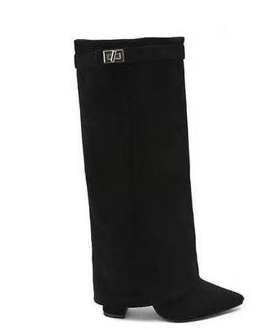 🤎 Stivali alti effetto scamosciato – SILENZIO CHIC