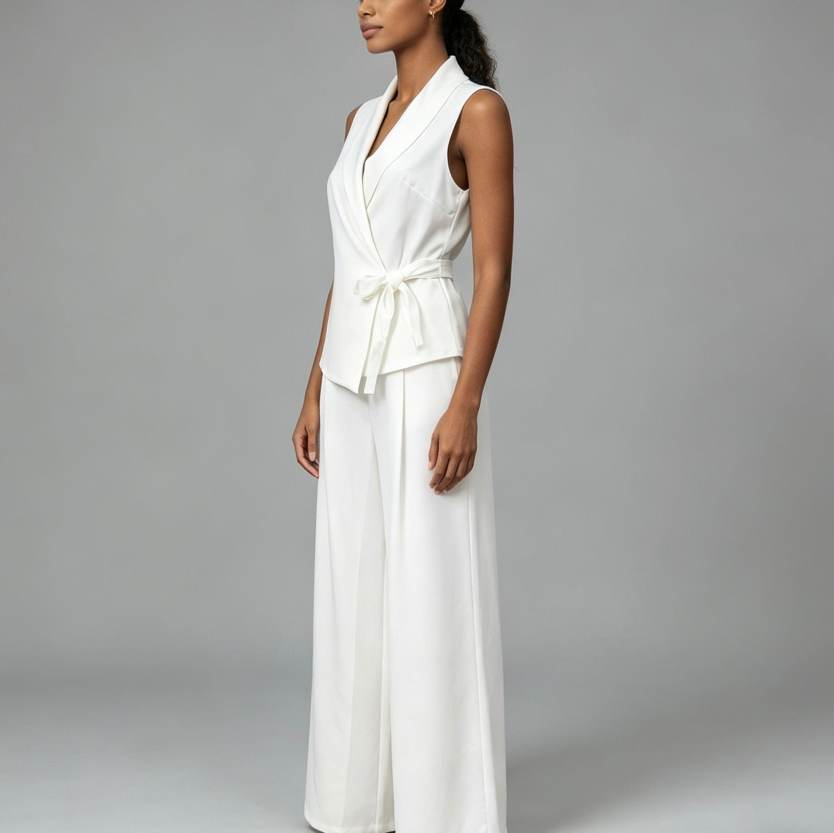 Completo elegante senza maniche con cinturino - BERLY MODA 