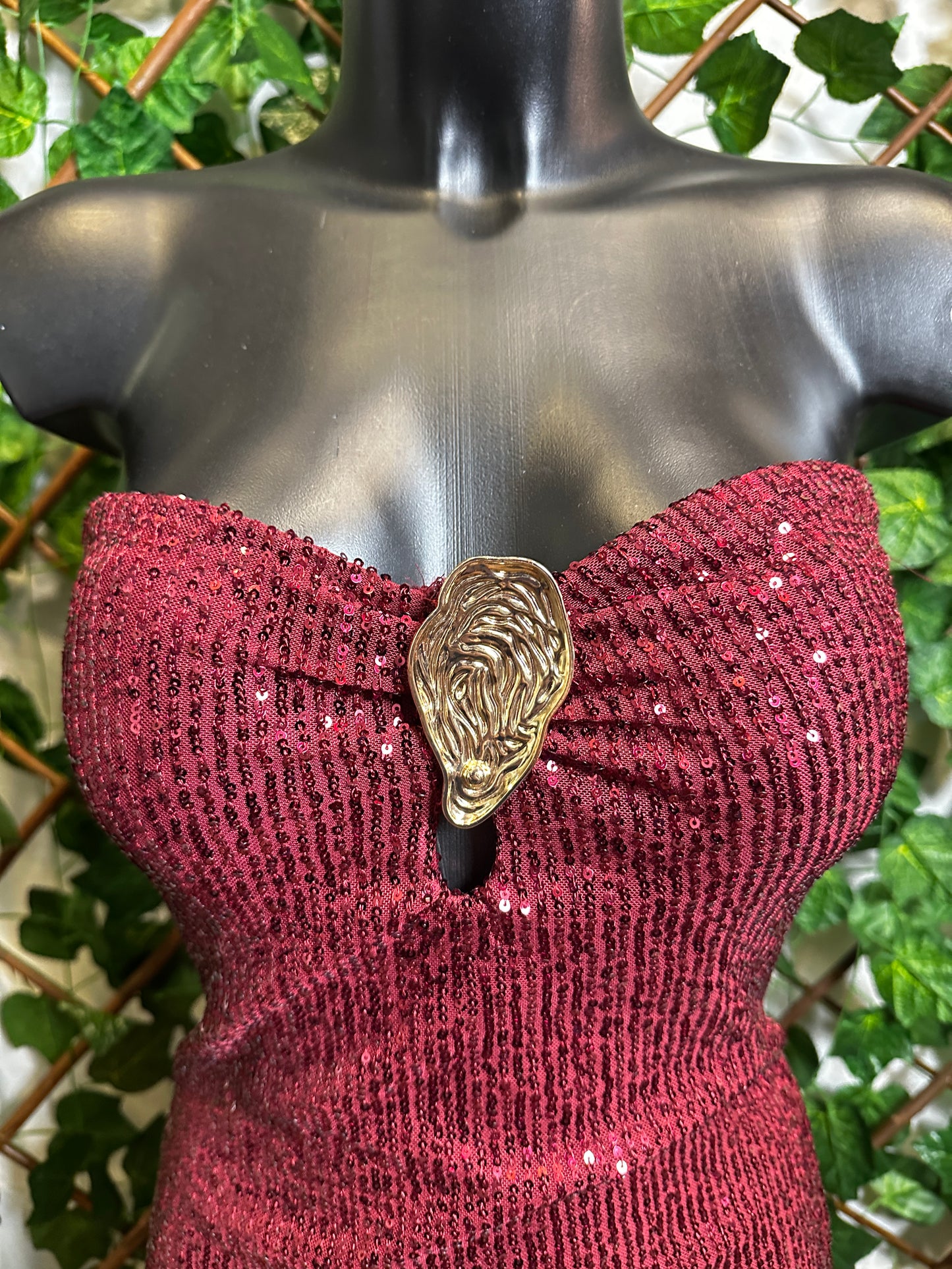 Fascia elasticizzata con dettaglio dorato in paillettes | taglia unica