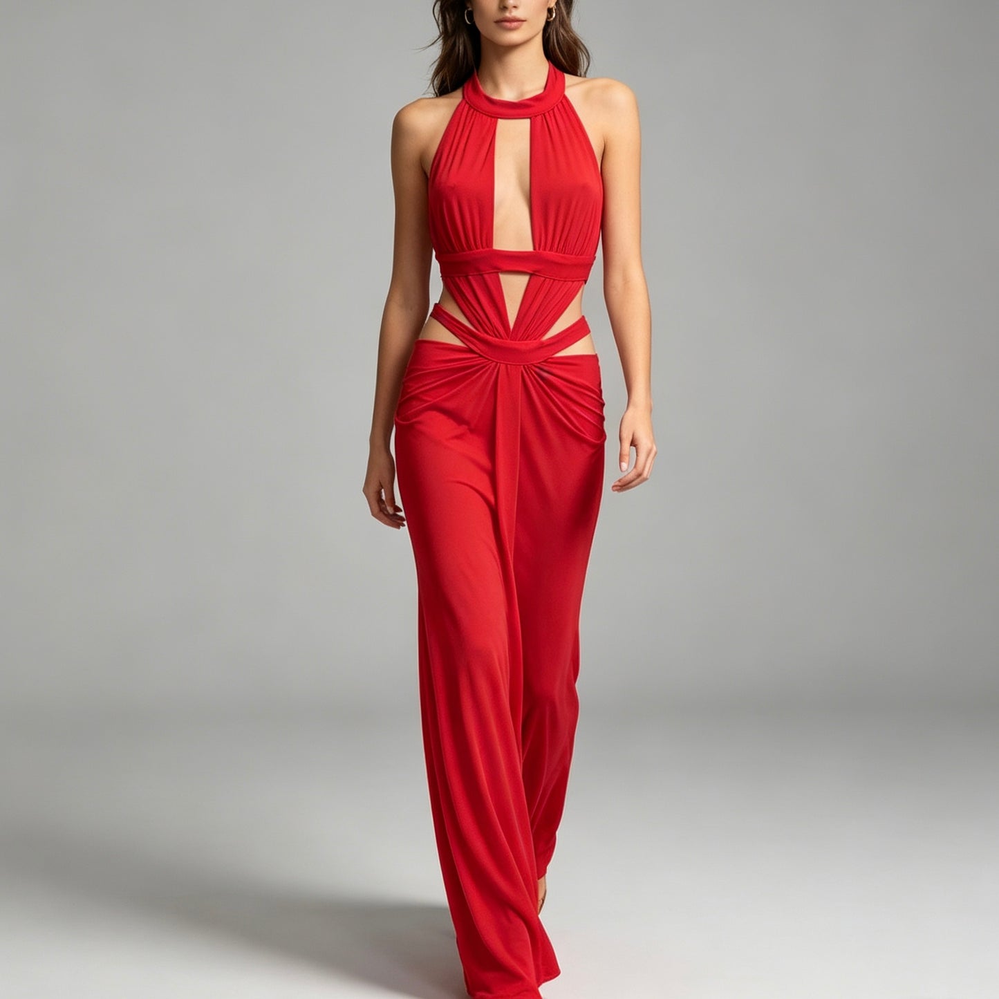 Vestito lungo con cut-out - BERLY MODA 