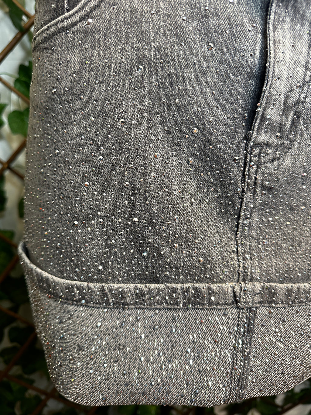 Gonna di jeans grigio brillanti