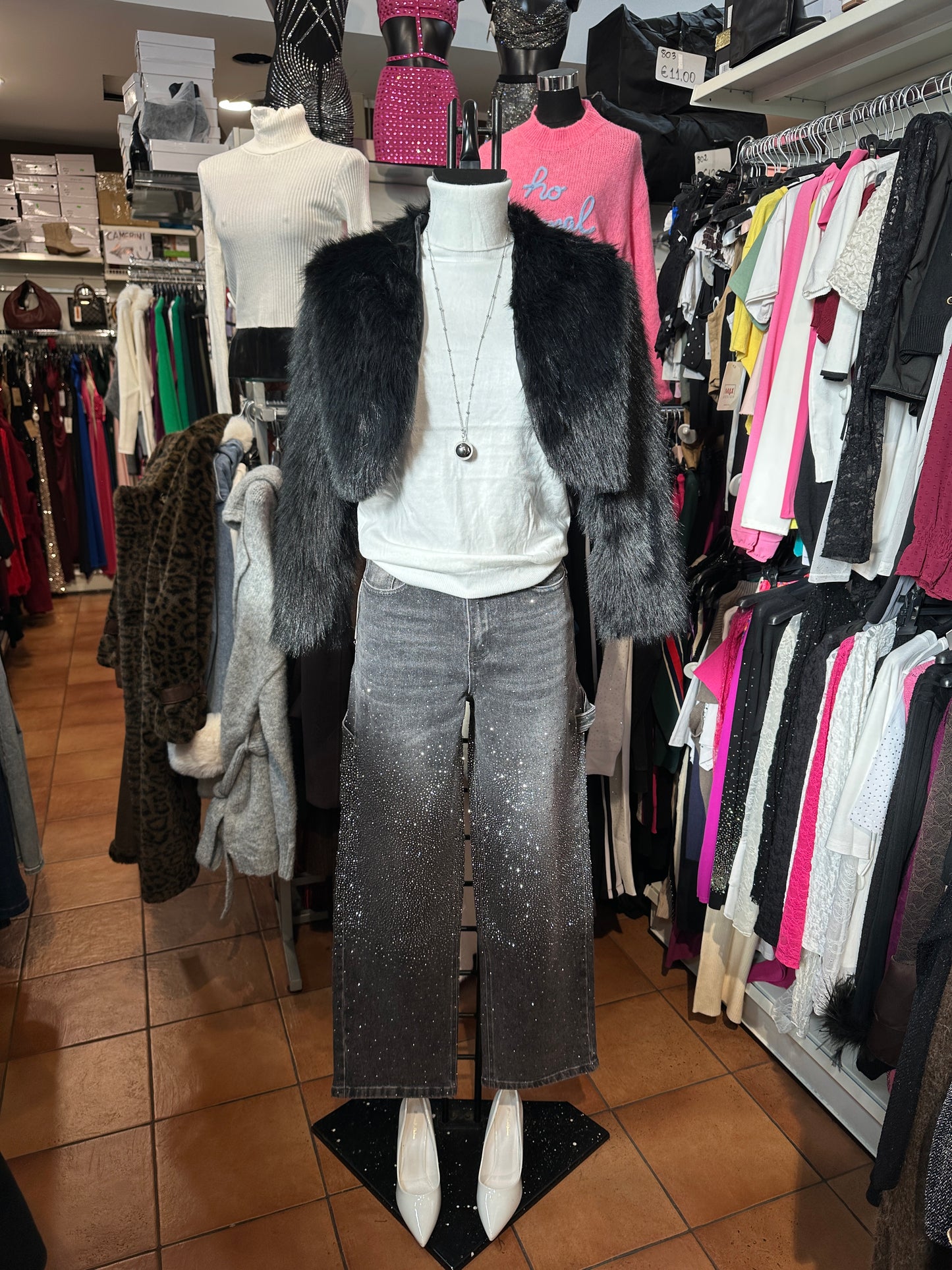 Bolero in pelliccia ecologica corto – LUXURY FATALE 👑🔥