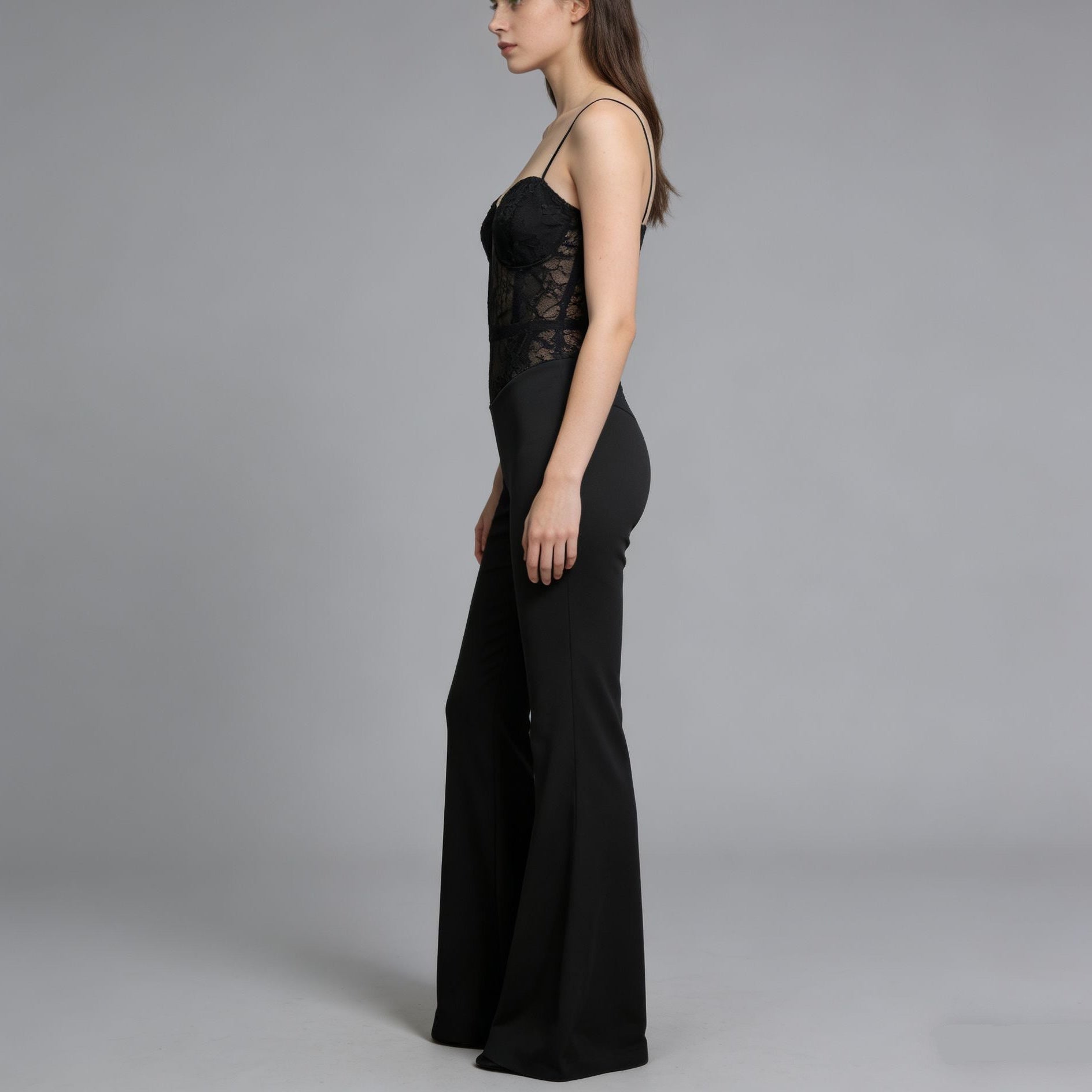 Tuta lunga con coppa in pizzo - BERLY MODA 