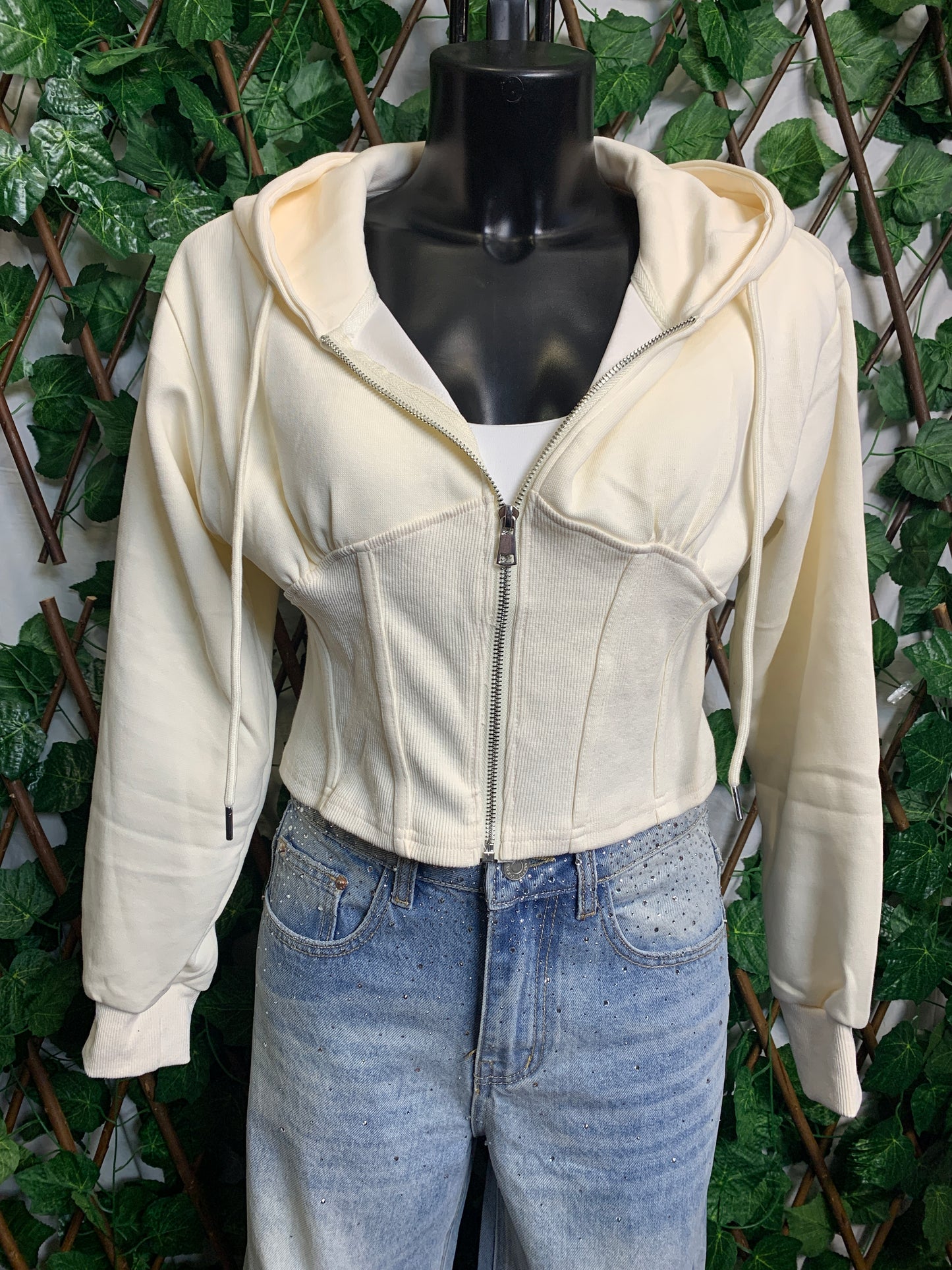 Short hooded sweatshirt 