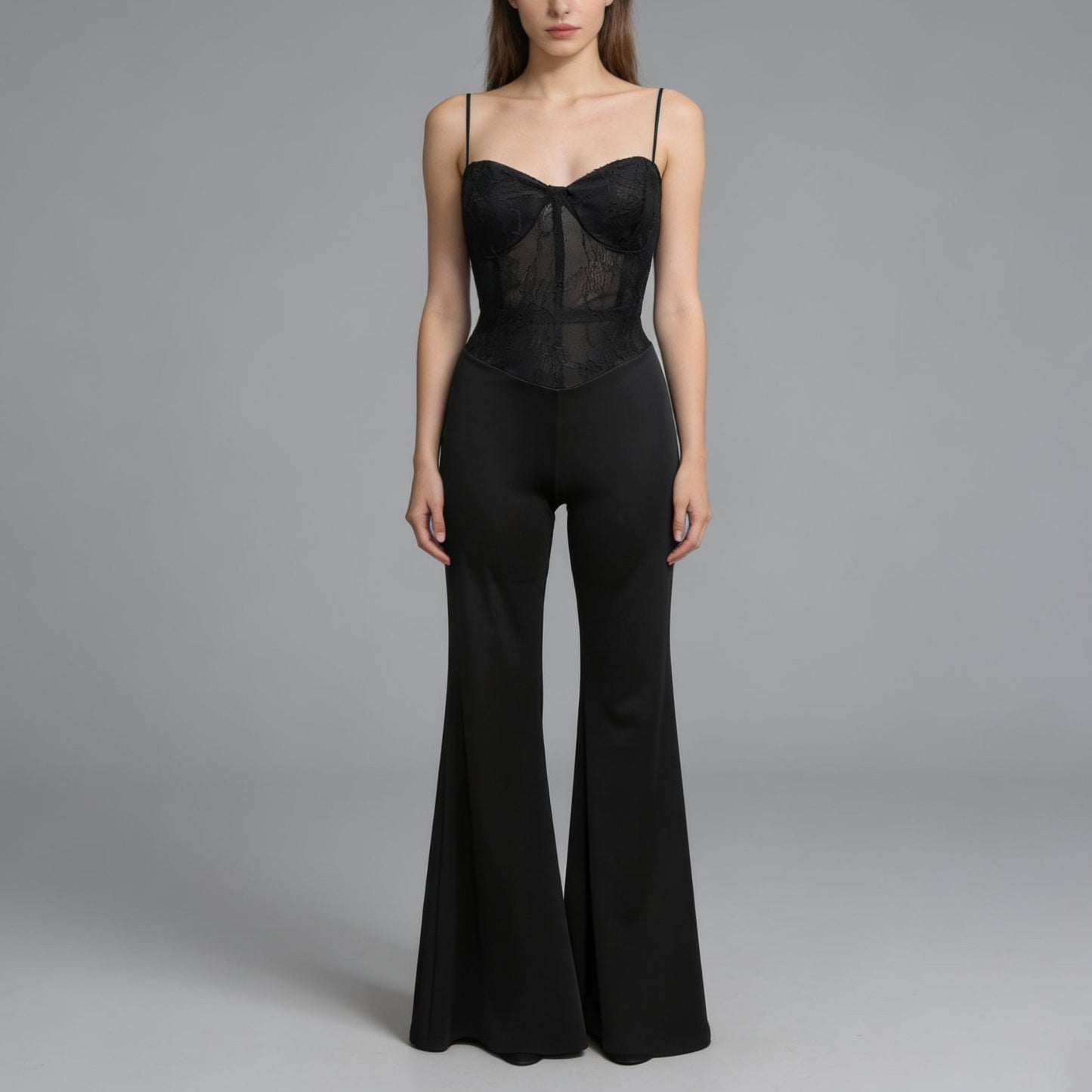 Tuta lunga con coppa in pizzo - BERLY MODA 