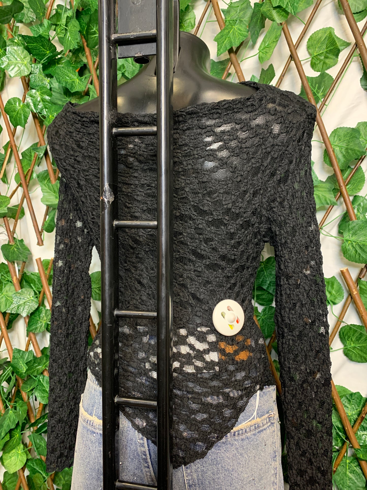 Transparent crepe top