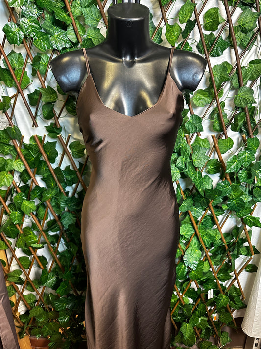 Vestito elegante lungo con la schiena scoperta | taglia unica