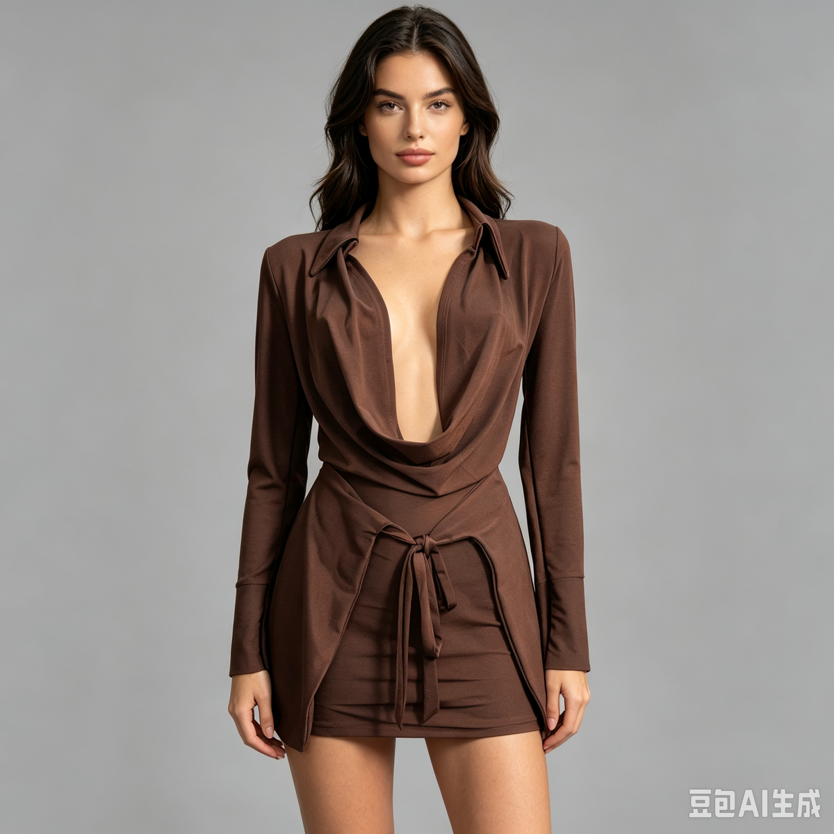 Vestito manico lungo taglia unica