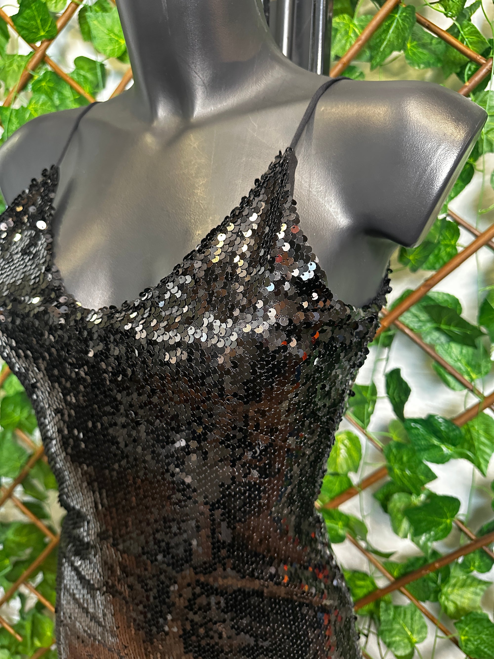 Vestito lungo elegante con le paillettes