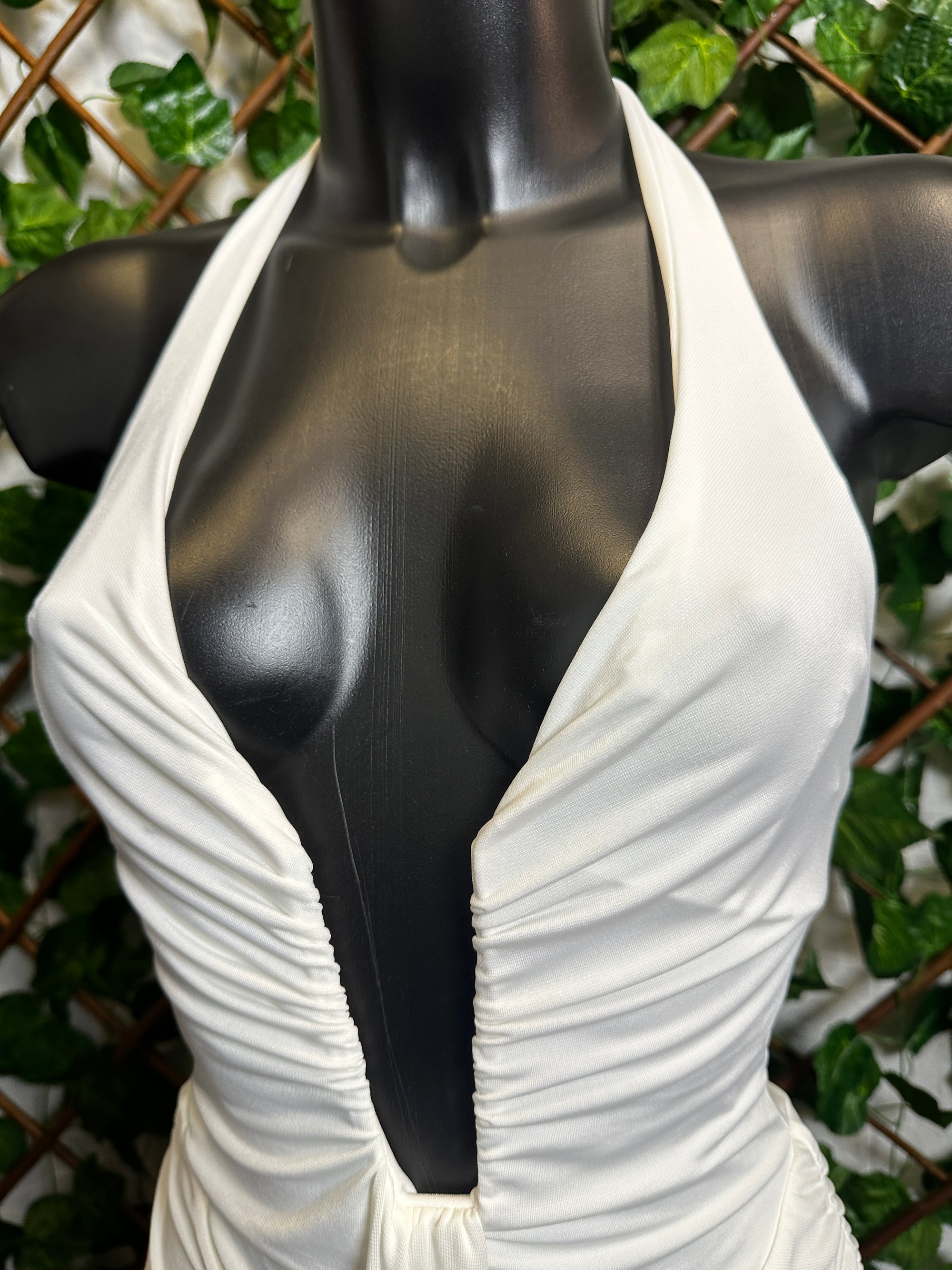 Vestito lungo con la scollatura speciale elegante | taglia unica