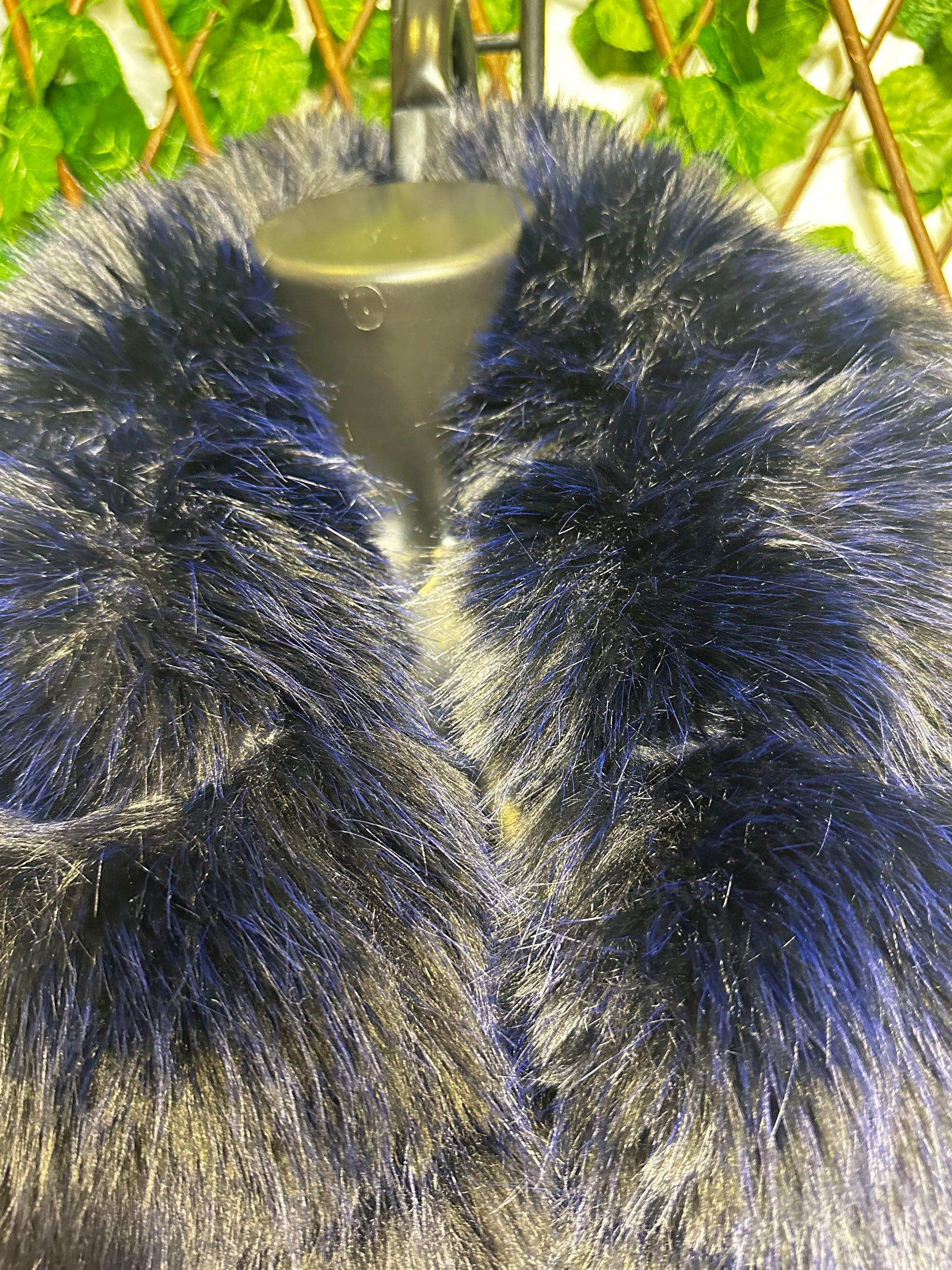 Giacca di jeans con pelliccia