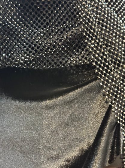 Mini-abito in rete metallica con strass – DISCOTECA ETERNA 💎✨