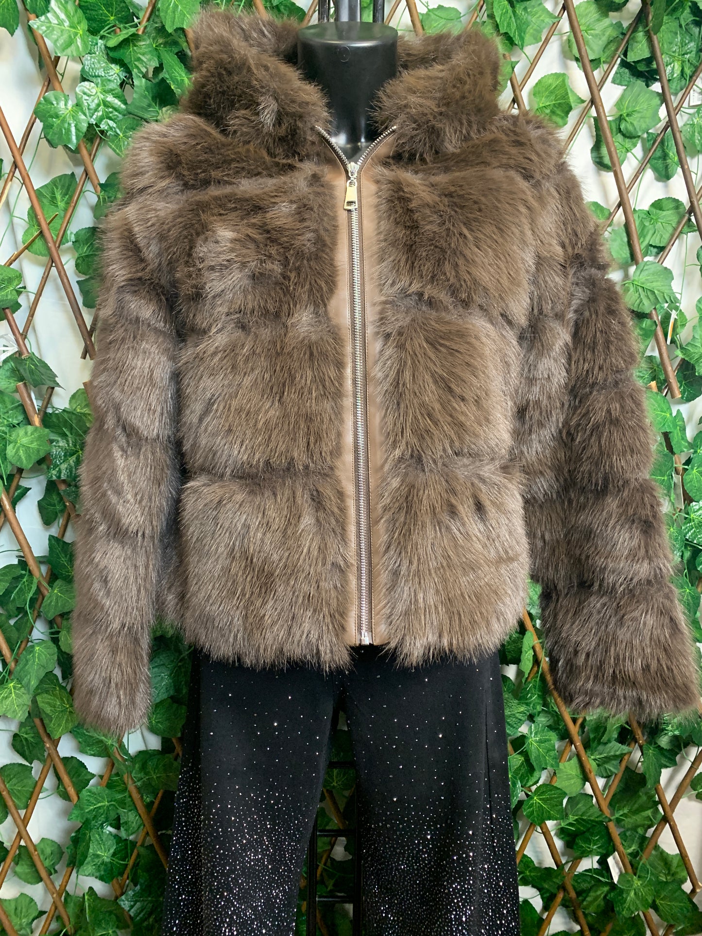 Plush jacket with pocket