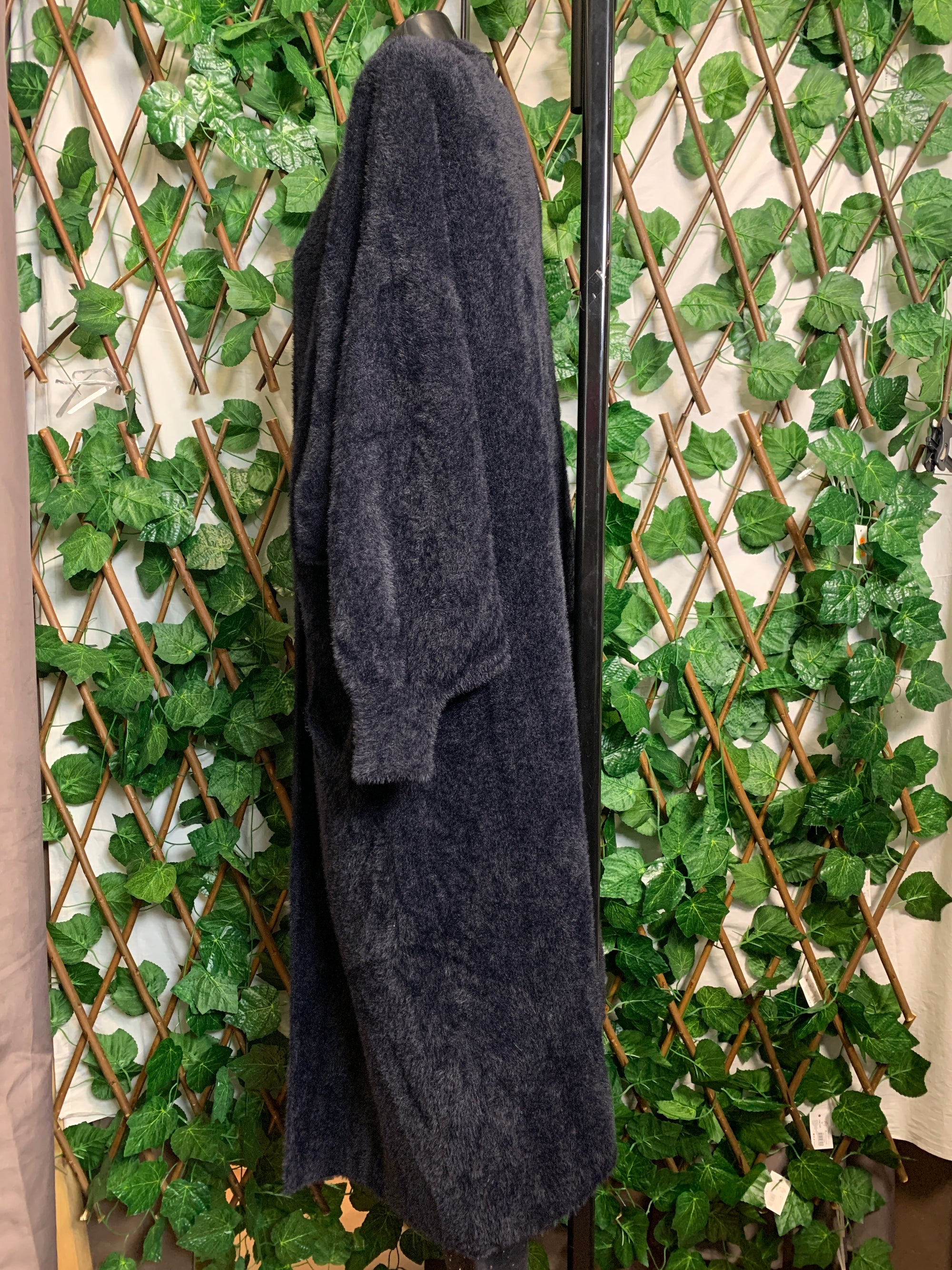 Cardigan lunga in peluche