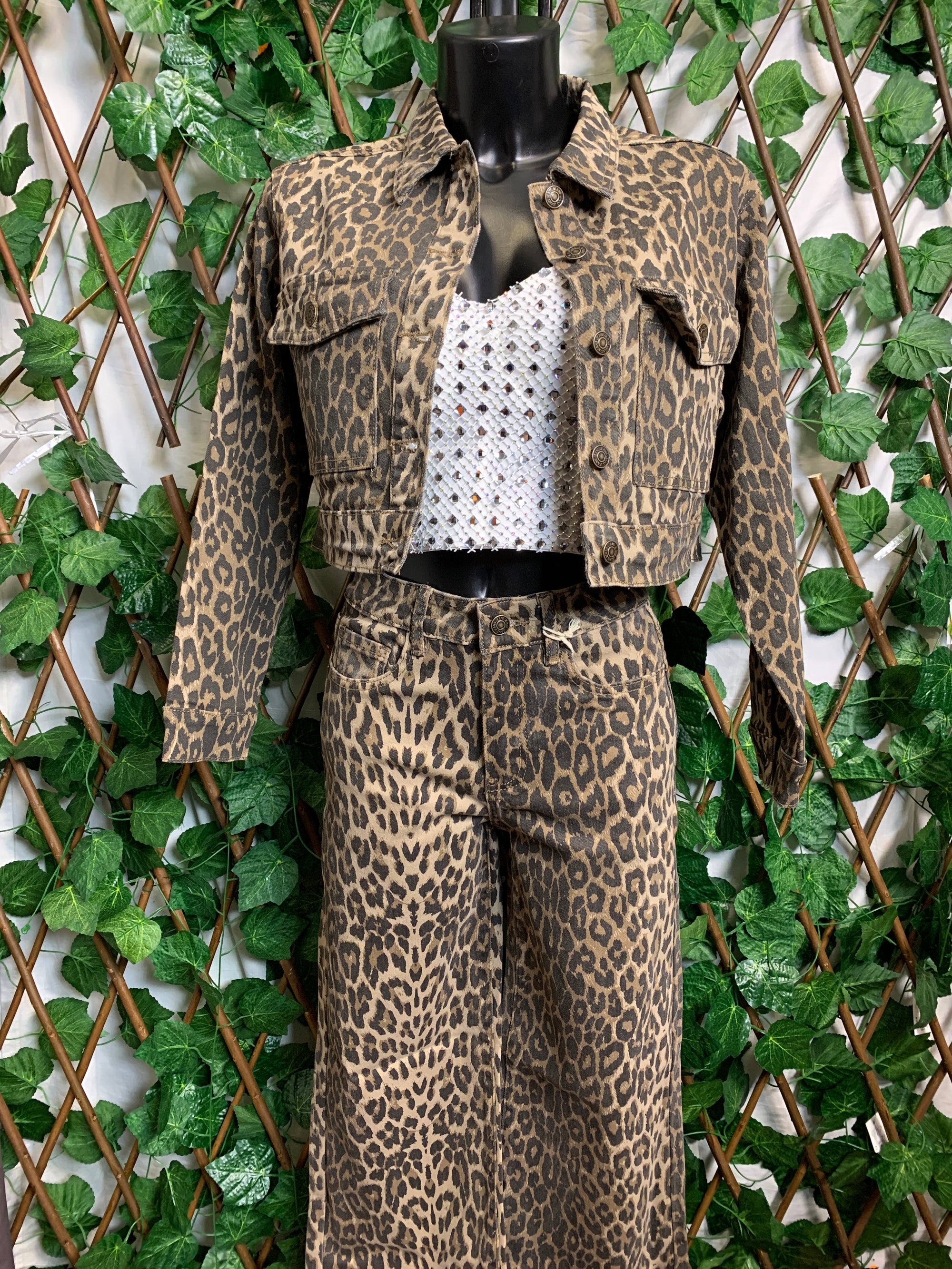 Leopard print suit