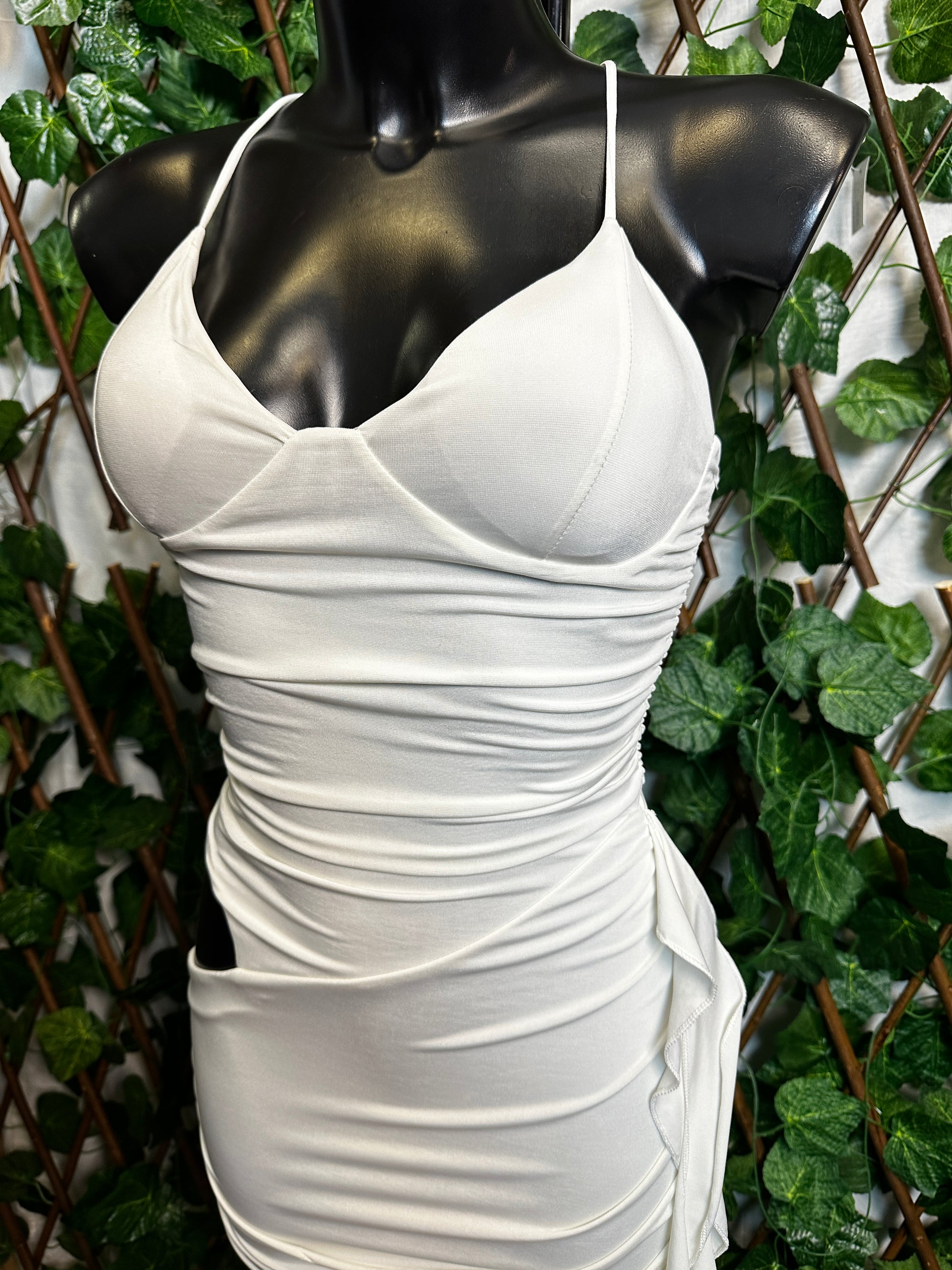 Vestito corto con cut out sul fianco e la striscia | taglia unica