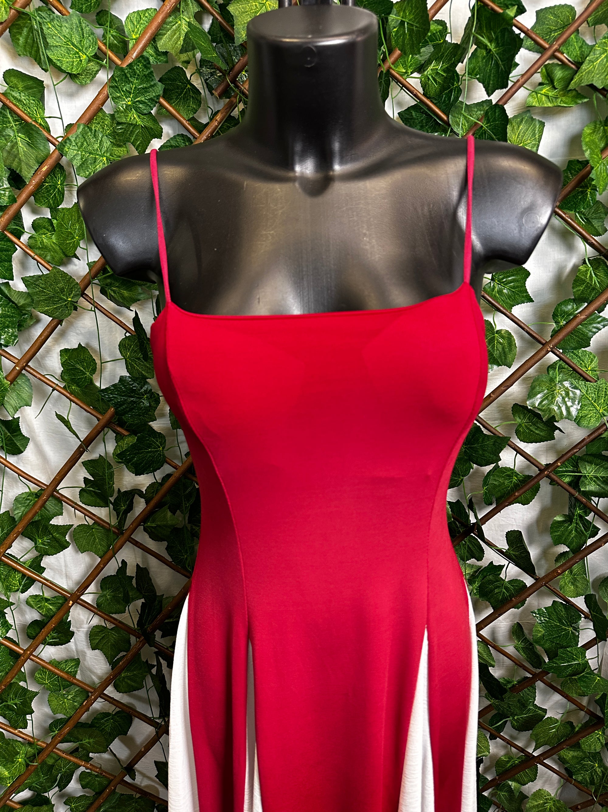 Vestito lungo elasticizzato a due colori