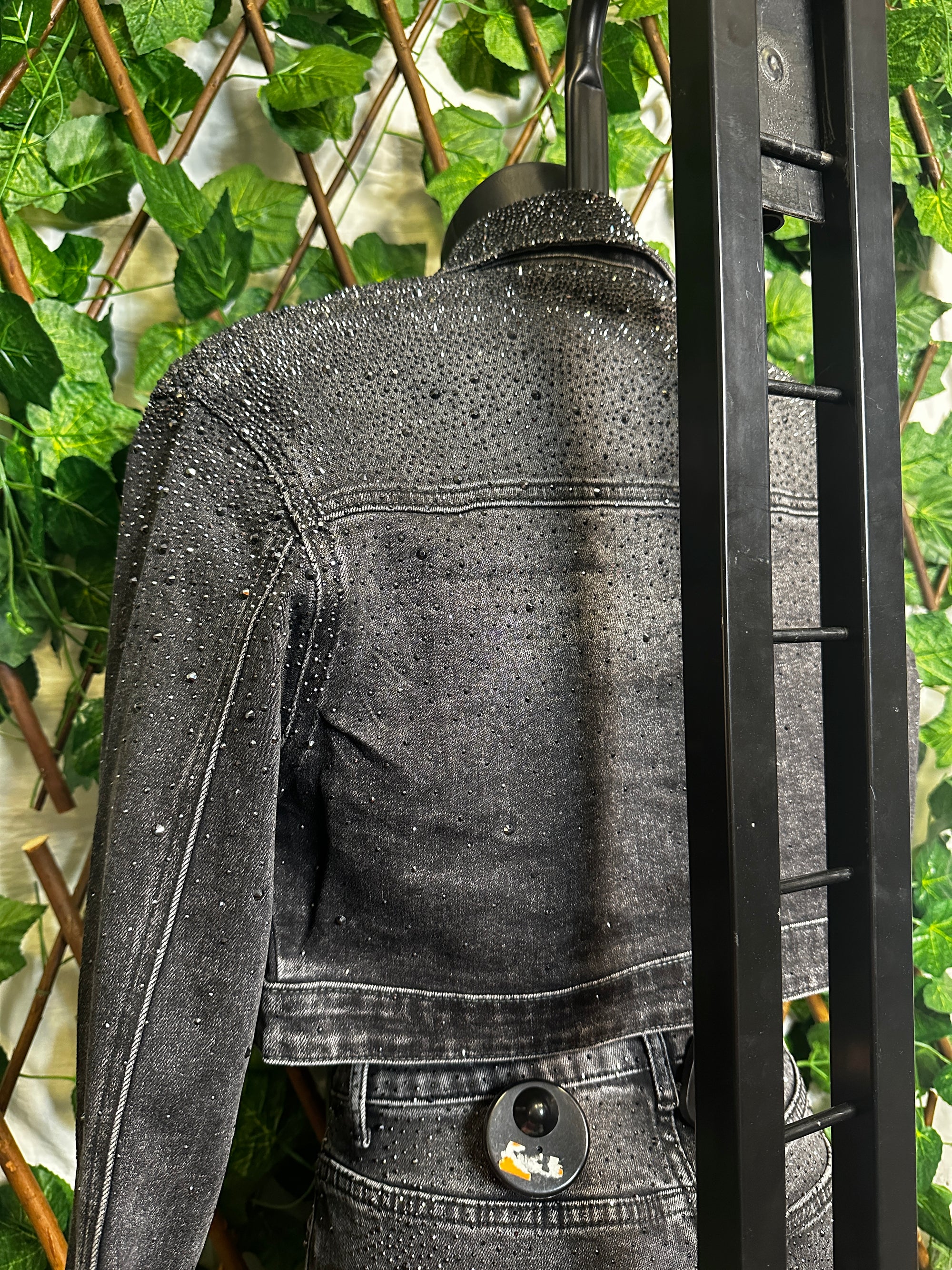 Giacca di jeans con brillantini