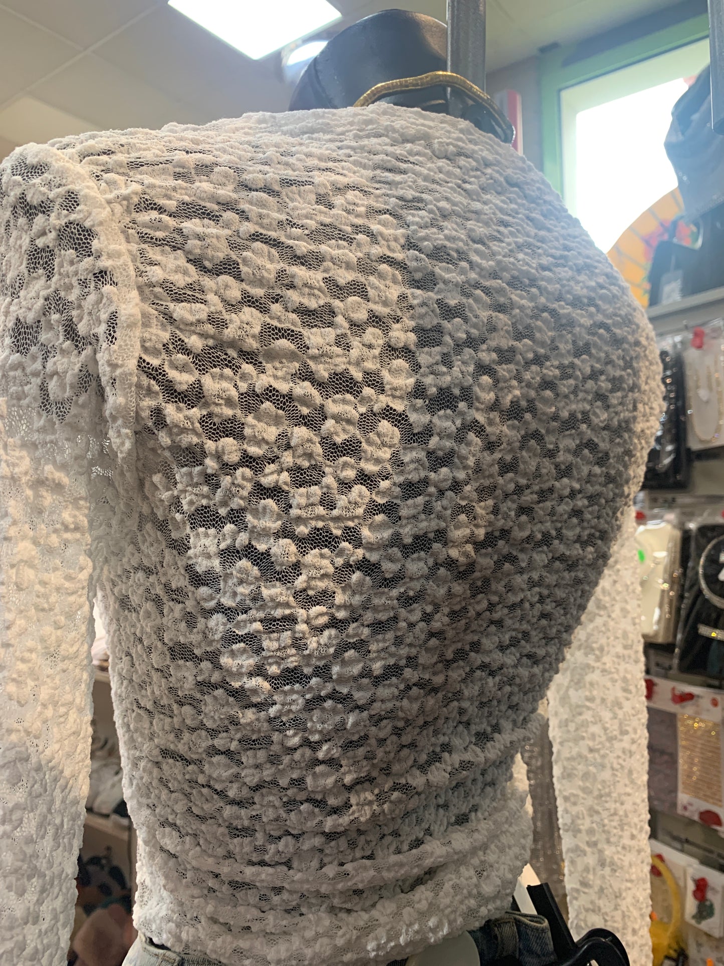 Asymmetrical crepe top