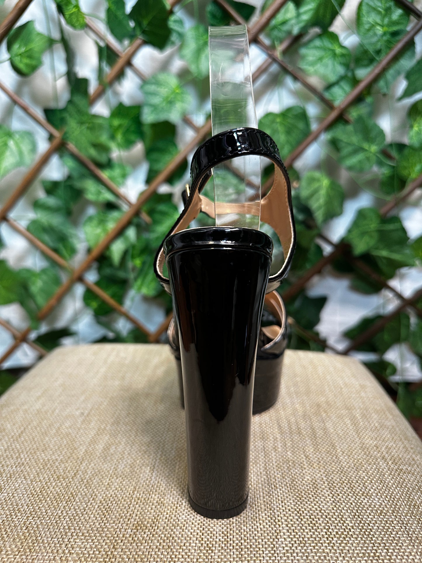 High polished block heels (9.5 inch heel)