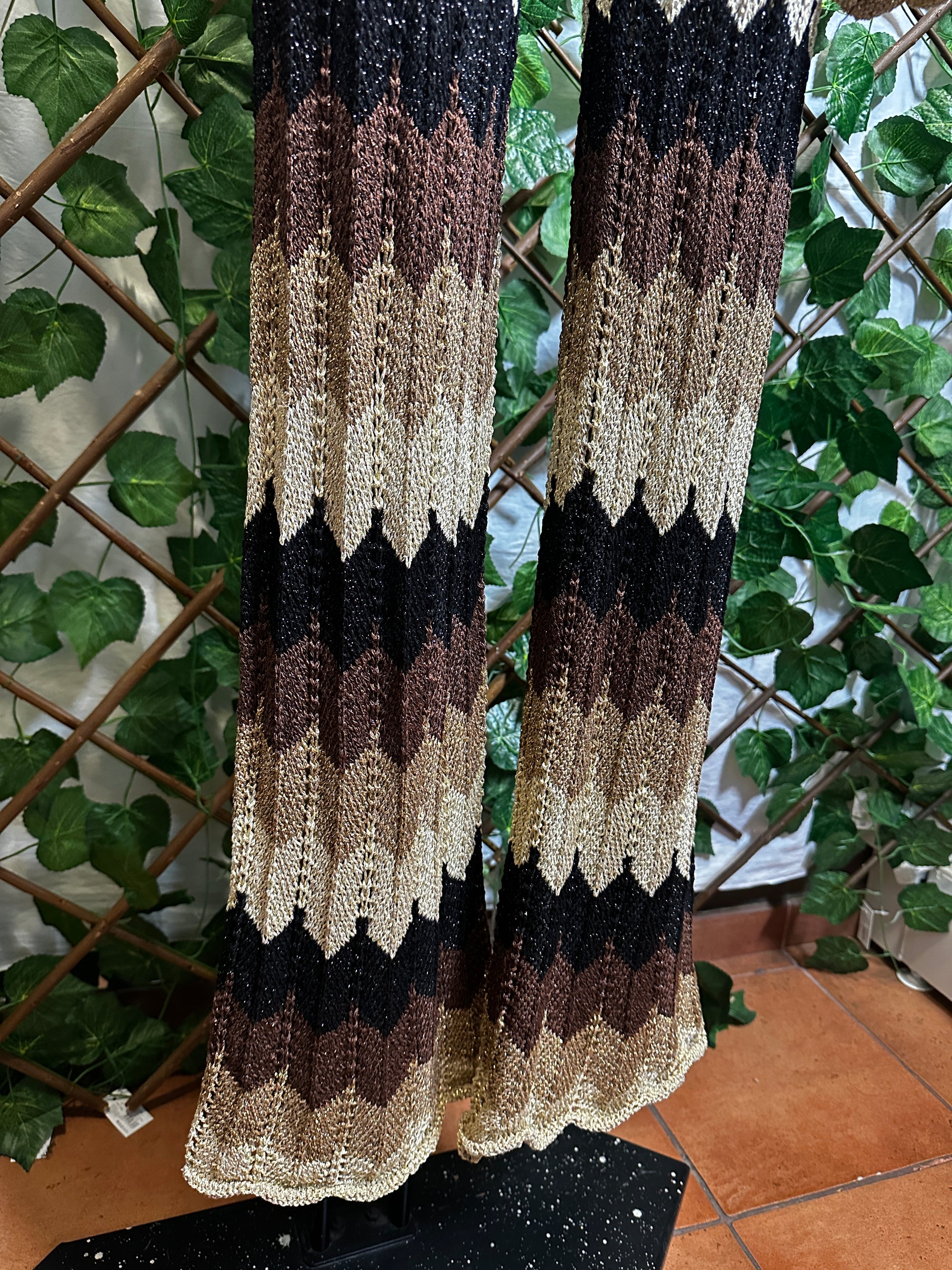 Completo top con le maniche lunghe e pantalone lungo colorato estivo | taglia unica
